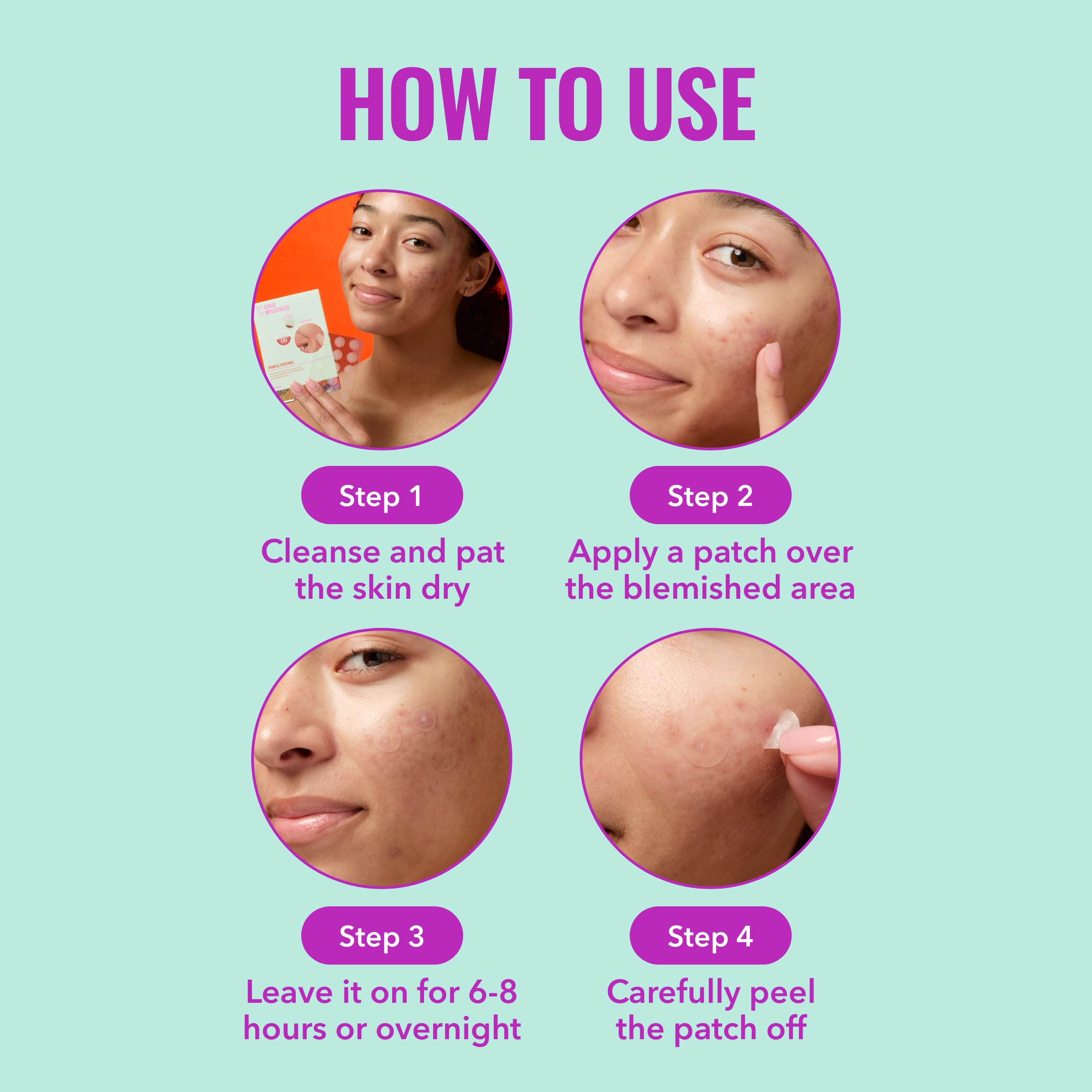Good Molecules Pimple Patches for Face, 60 Pack – Ultra-Thin Hydrocolloid Acne & Zit Patches