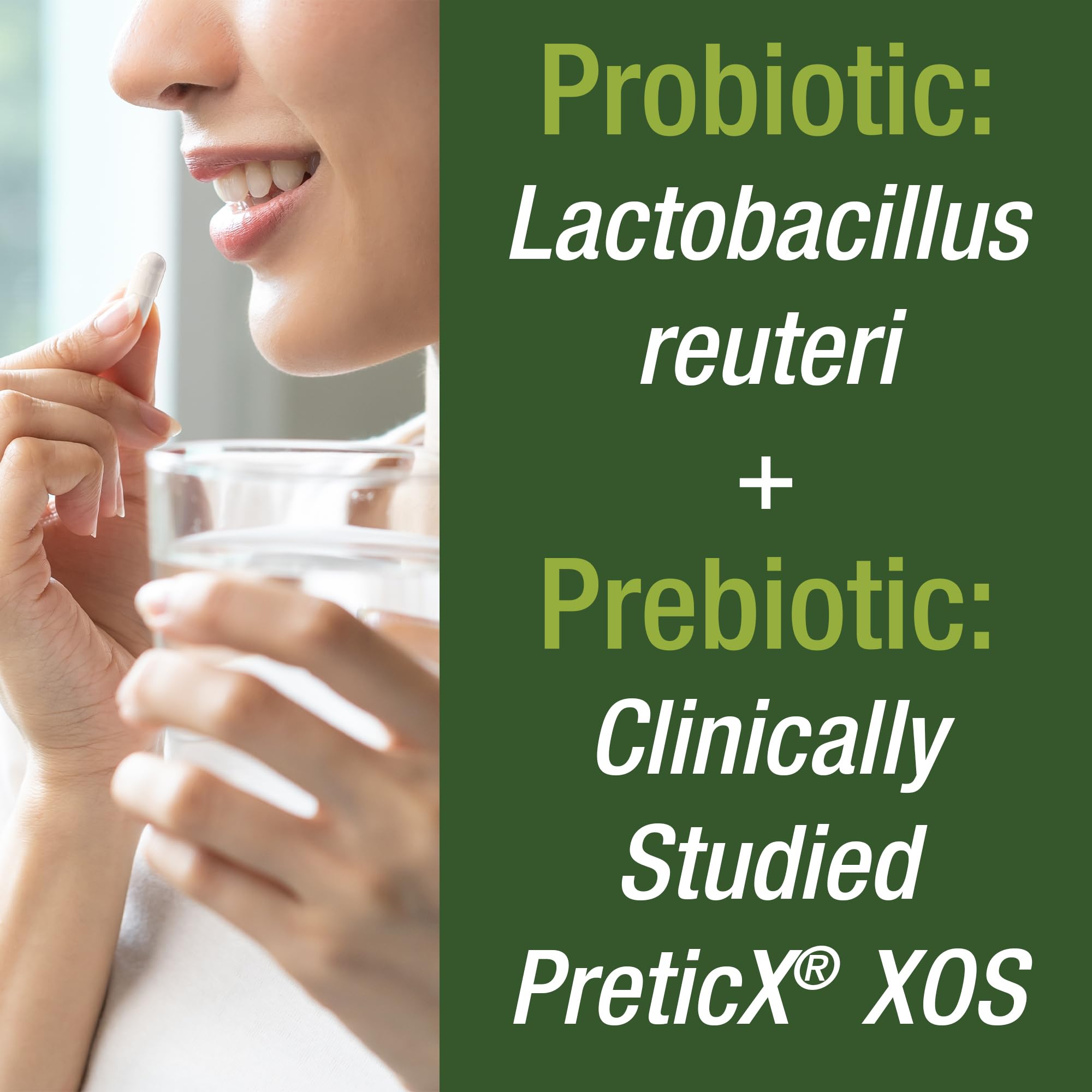 Lactobacillus Reuteri 50 Billion CFU Probiotics with Clinically Studied PreticX® XOS Prebiotic. L Reuteri Probiotic Capsules Supplement for Gut Health and Digestive Support. for Both Women & Men Peak Performance Au supplements
