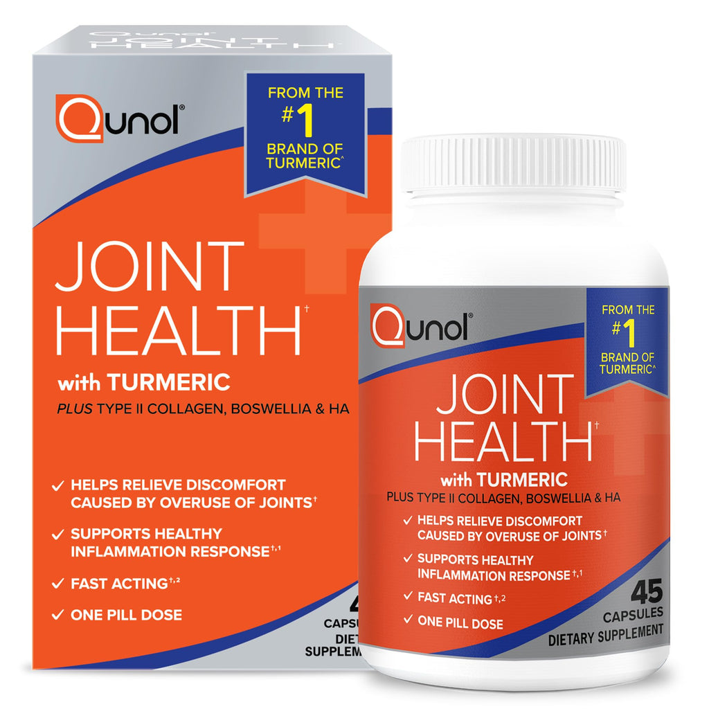 Qunol 5-in-1 Joint Support Supplement, Fast Acting, One Pill Dose, Support Healthy Inflammation Response & Discomfort Caused by Overuse of Joints, Alternative to Glucosamine Chondroitin MSM, 45 Count Qunol Au supplements