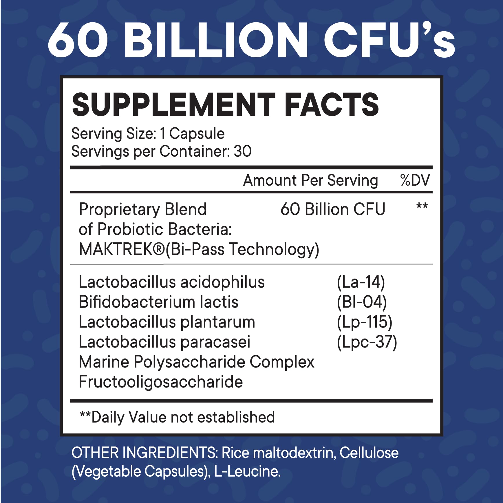 Probiotics 60 Billion CFU with Prebiotic Formula - Probiotics for Women and Men and Adults, 100% Natural Digestive Enzymes,