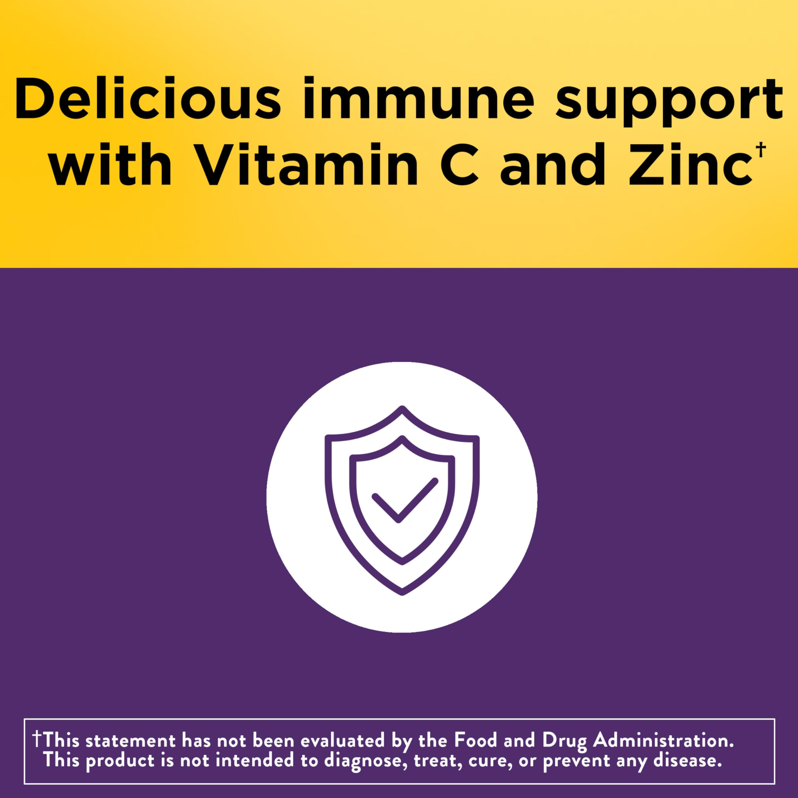 Nature Made Elderberry Gummies with Vitamin C and Zinc, Dietary Supplement for Immune Support