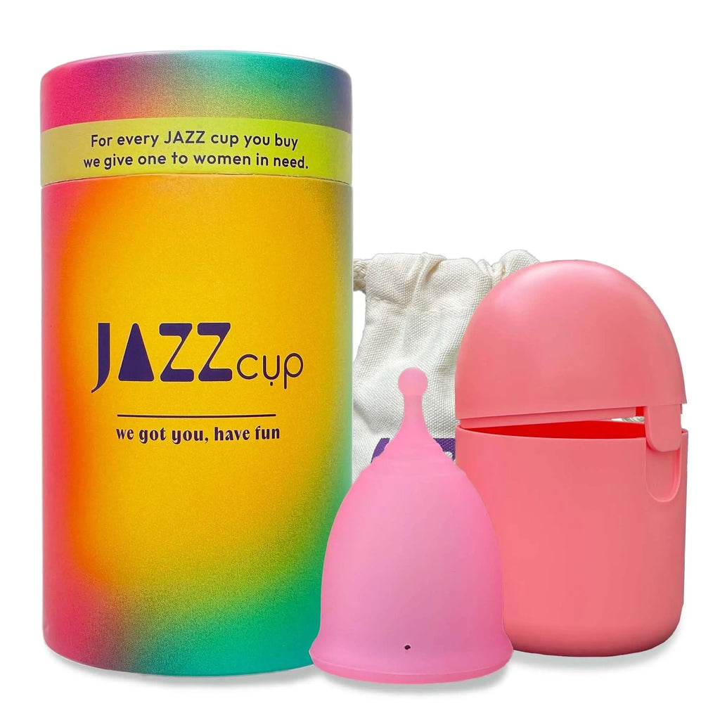 JAZZ Cup Soft Menstrual Cups – with Sterilizer Case & Cotton Pouch – Reusable, 12-Hour Protection JAZZ cup Au supplements