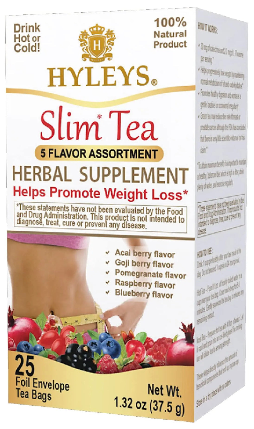 Hyleys Slim Tea 5 Flavor Assortment - Weight Loss Herbal Supplement Cleanse Hyleys Tea Au supplements