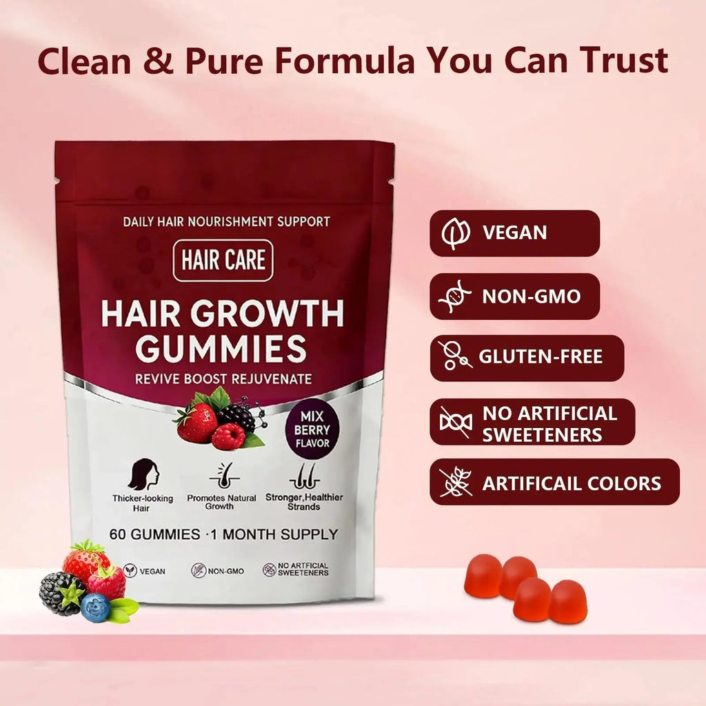 Giamau Lumin Hair Growth Gummies, 60 Vegan Gummies |Supports Healthy Hair Growth & Strength, Skin & Nail Care, | Giamau Au supplements