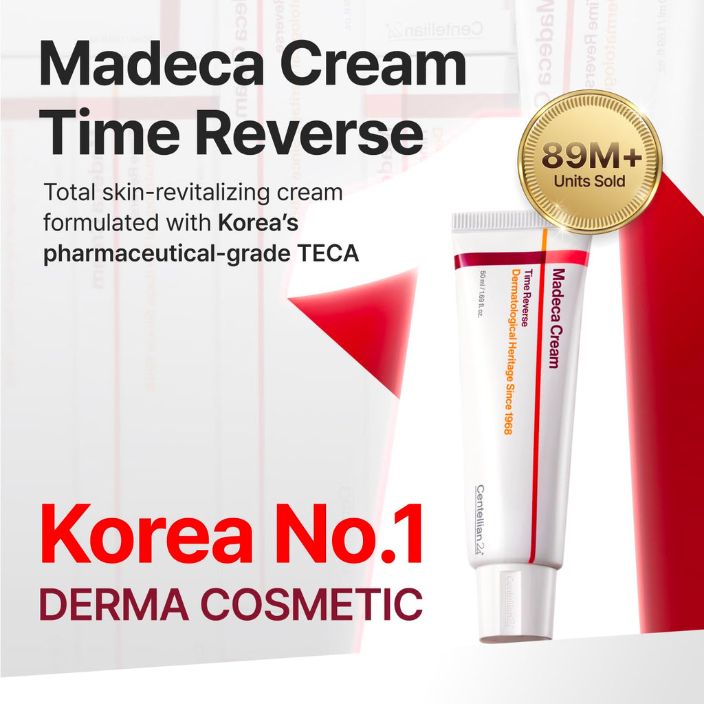 CENTELLIAN 24 Madeca Cream Time Reverse (1.69 fl oz) - TECA Centella Asiatica Glow Face Cream Moisturizer, Hydrating