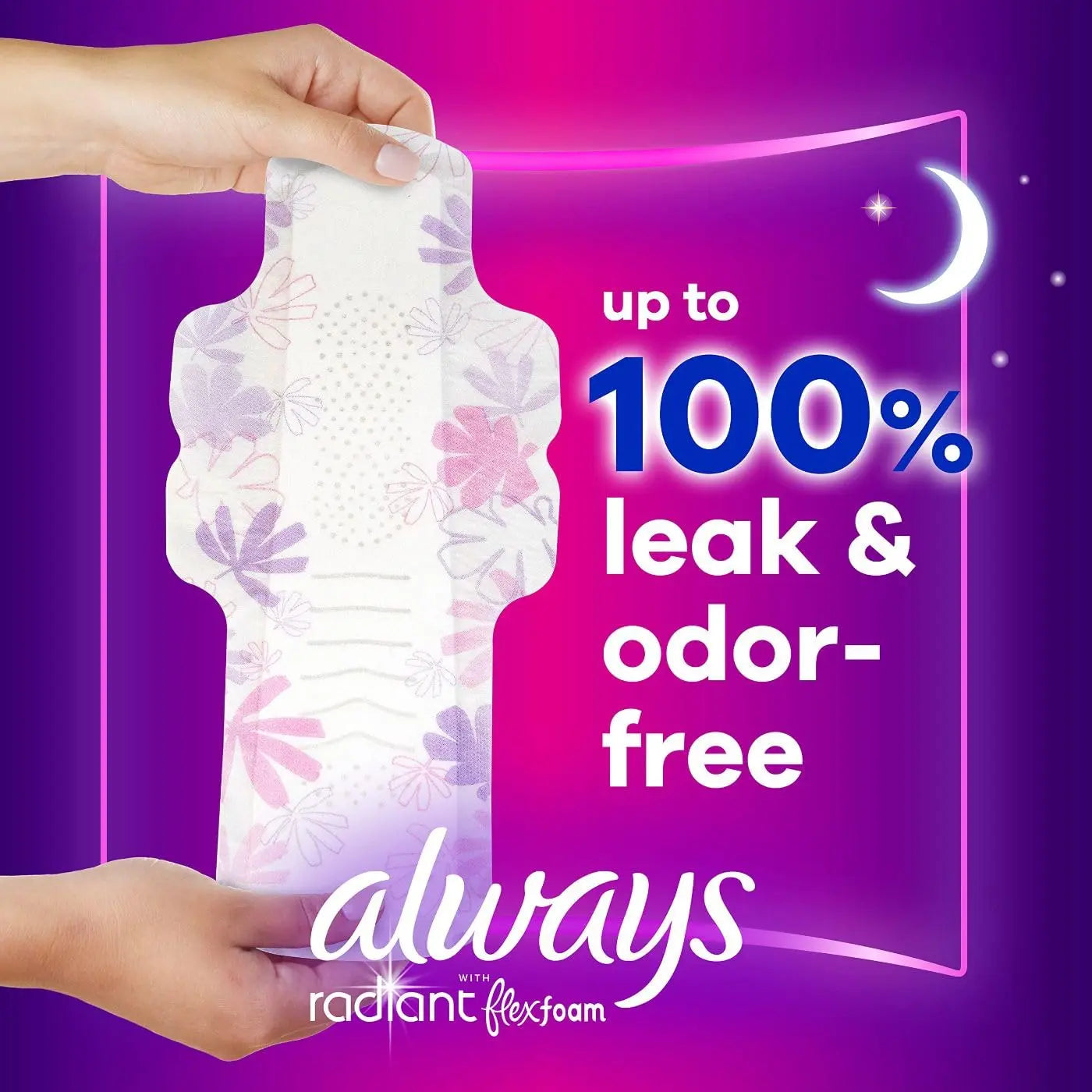 Always Radiant Feminine Pads for Women, Size 4 Overnight Pads Always Au supplements