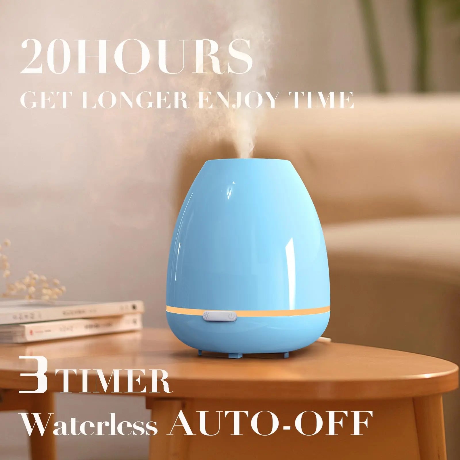 Essential Oil Diffuser for Bedroom Small Humidifier for Home Cool Mist Scent Diffuser 300ml 20 Hours Fashome Au supplements