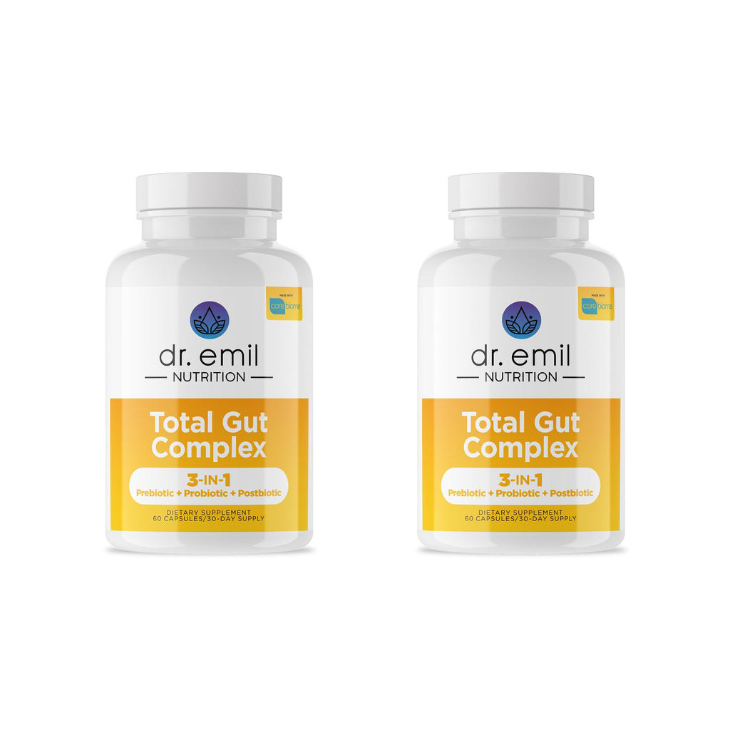DR. EMIL NUTRITION Women & Men Total Gut Health Complex | Prebiotic + Probiotic + Postbiotic Gut Health Supplements