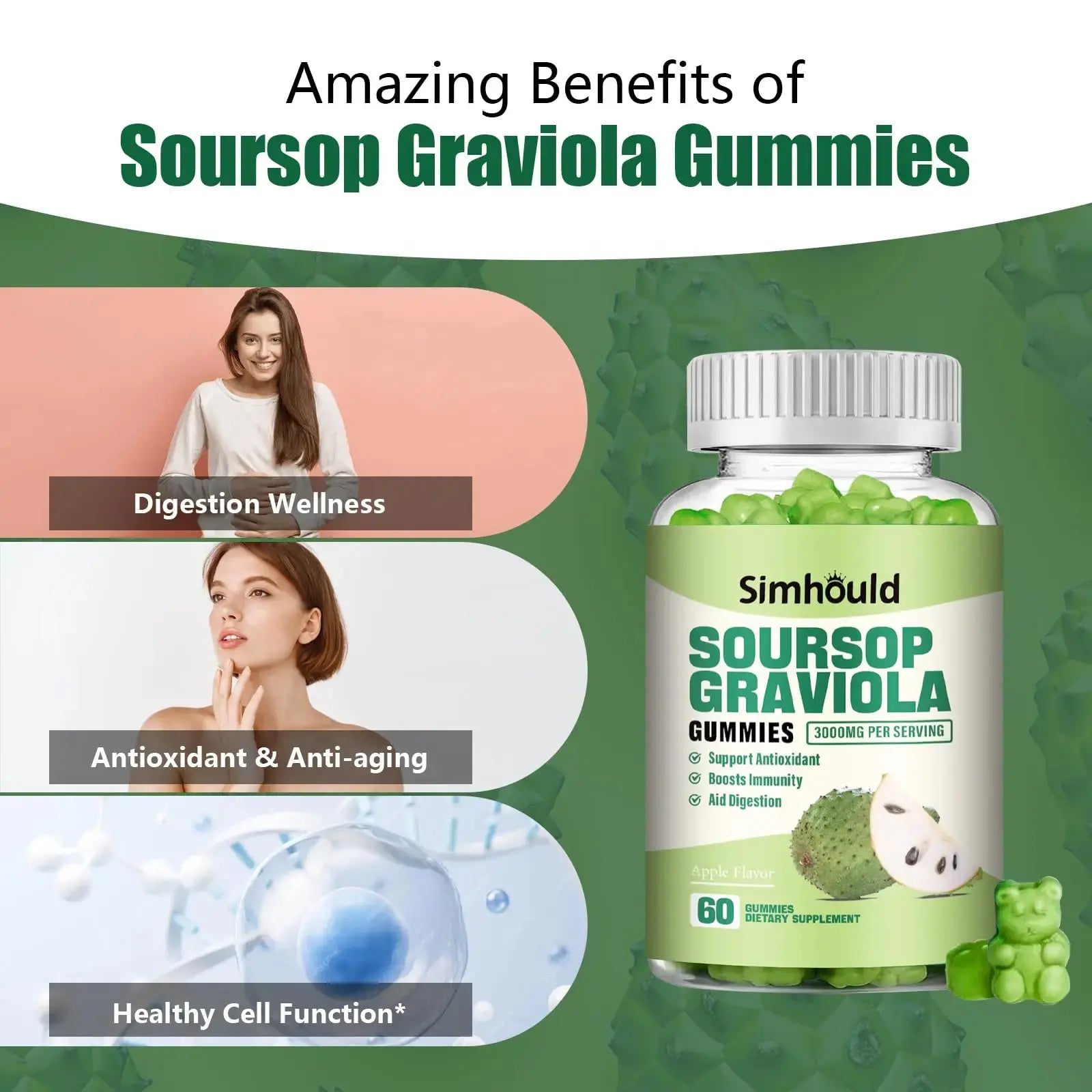 Simhould 1 Pack Soursop Graviola Gummies Simhould Au supplements