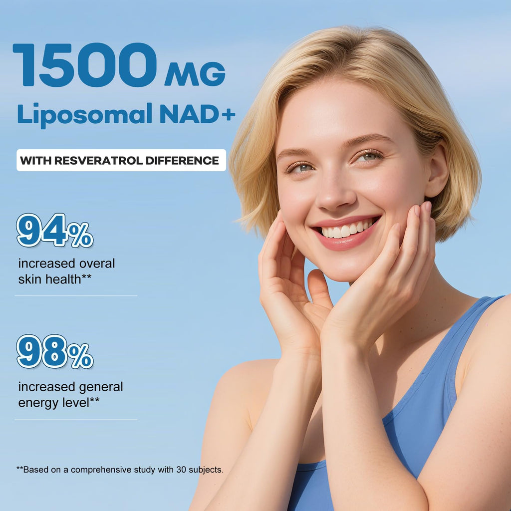 BEWORD Liposomal NAD 2000 Mg, 180 Capsules, 4-in-1 Formula with Liposomal NAD, Trans-Resveratrol, Non-GMO | Energy Support BEWORD Au supplements