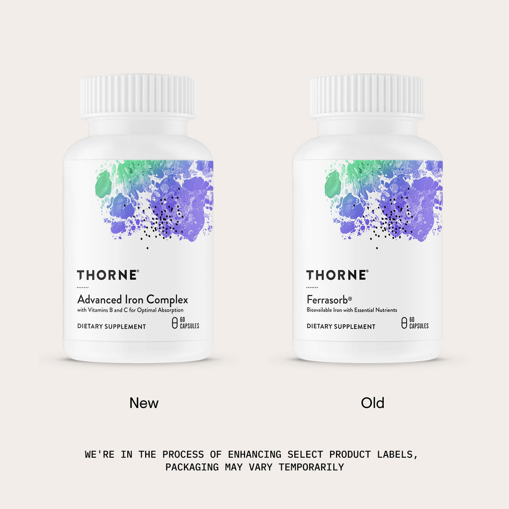 THORNE - Advanced Iron Complex (Formerly Ferrasorb) - Complete Blood Support Formula* - Elemental Iron, Folate, B and C Vitamins for Optimal Absorption - Gluten, Dairy & Soy-Free - 60 Servings THORNE Au supplements