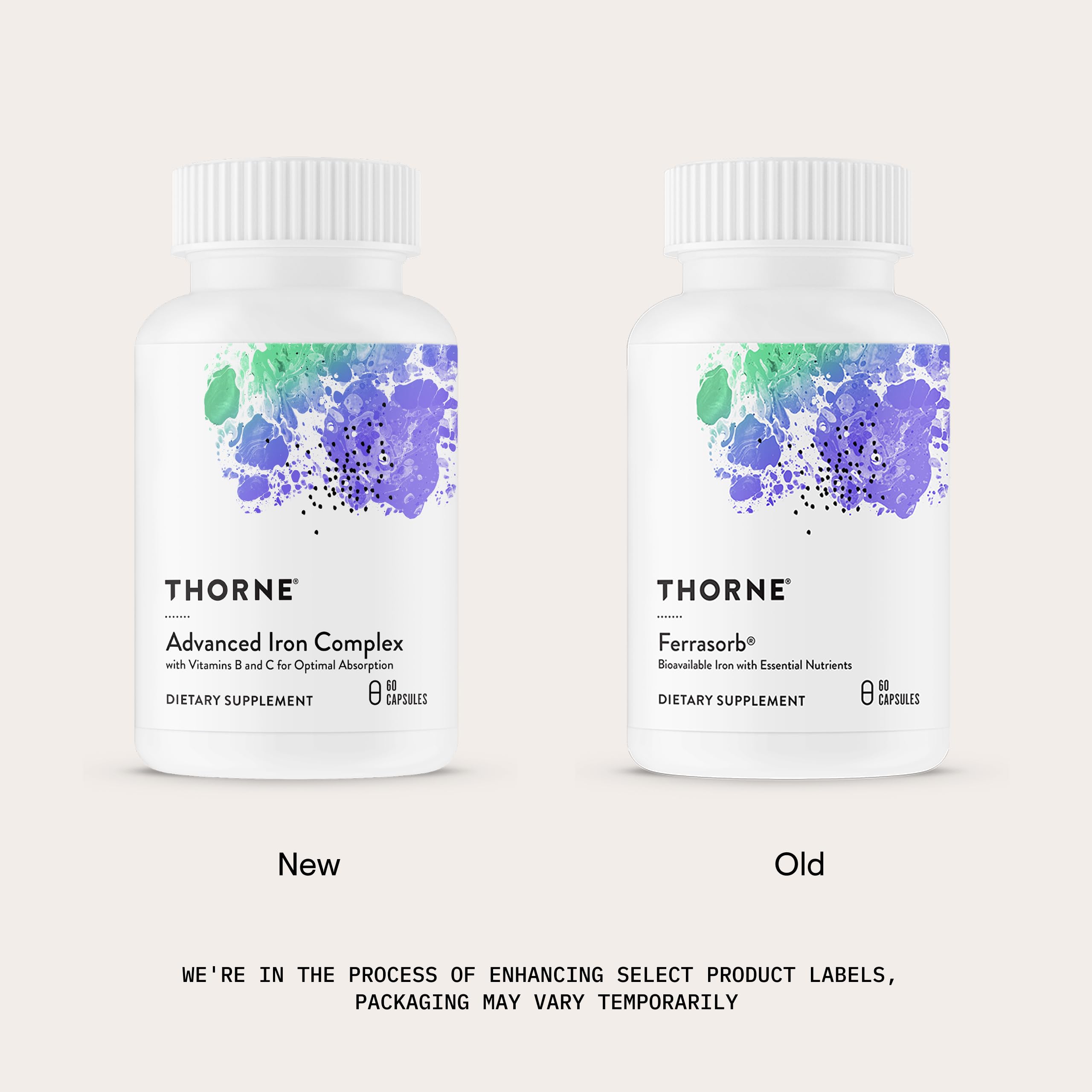 THORNE - Advanced Iron Complex (Formerly Ferrasorb) - Complete Blood Support Formula* - Elemental Iron, Folate, B and C Vitamins for Optimal Absorption - Gluten, Dairy & Soy-Free - 60 Servings THORNE Au supplements