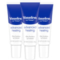 Vaseline Lip Therapy Advanced Healing 3-Pack – White Petroleum Moisturizing Lip Balm for Extremely Dry Lips, 0.35 Oz Ea