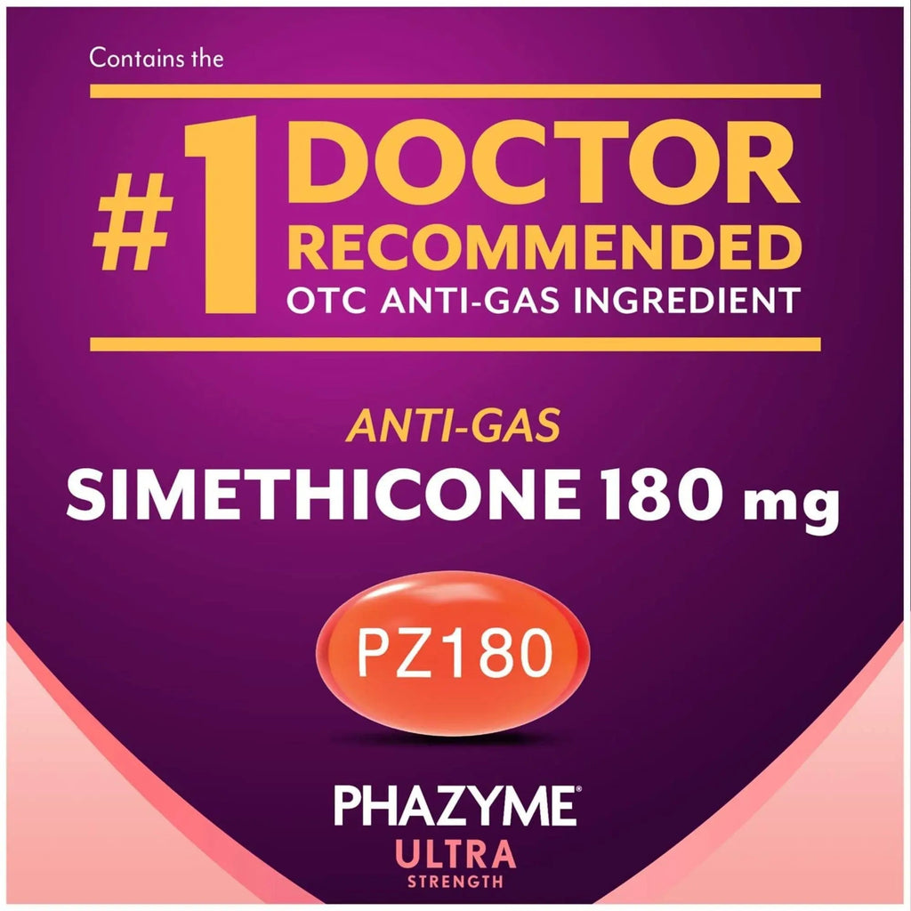 Phazyme Ultra Strength Gas & Bloating Relief, Works in Minutes, 12 Fast Gels, 3 Pack Phazyme Au supplements