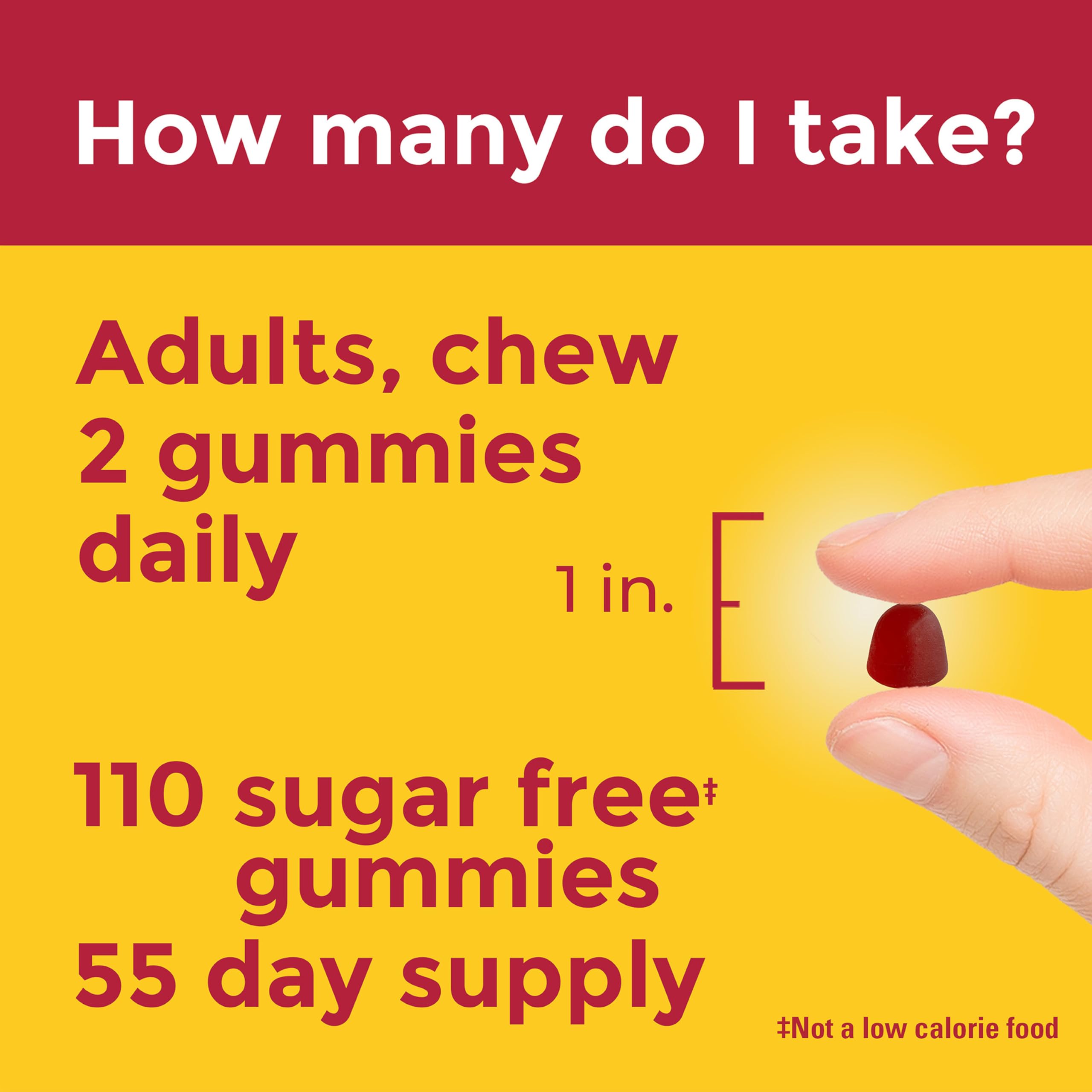 Nature Made Zero Sugar Vitamin D3 Gummies 2000 IU (50 mcg) Per Serving, Bone & Immune Support, Aspartame Free