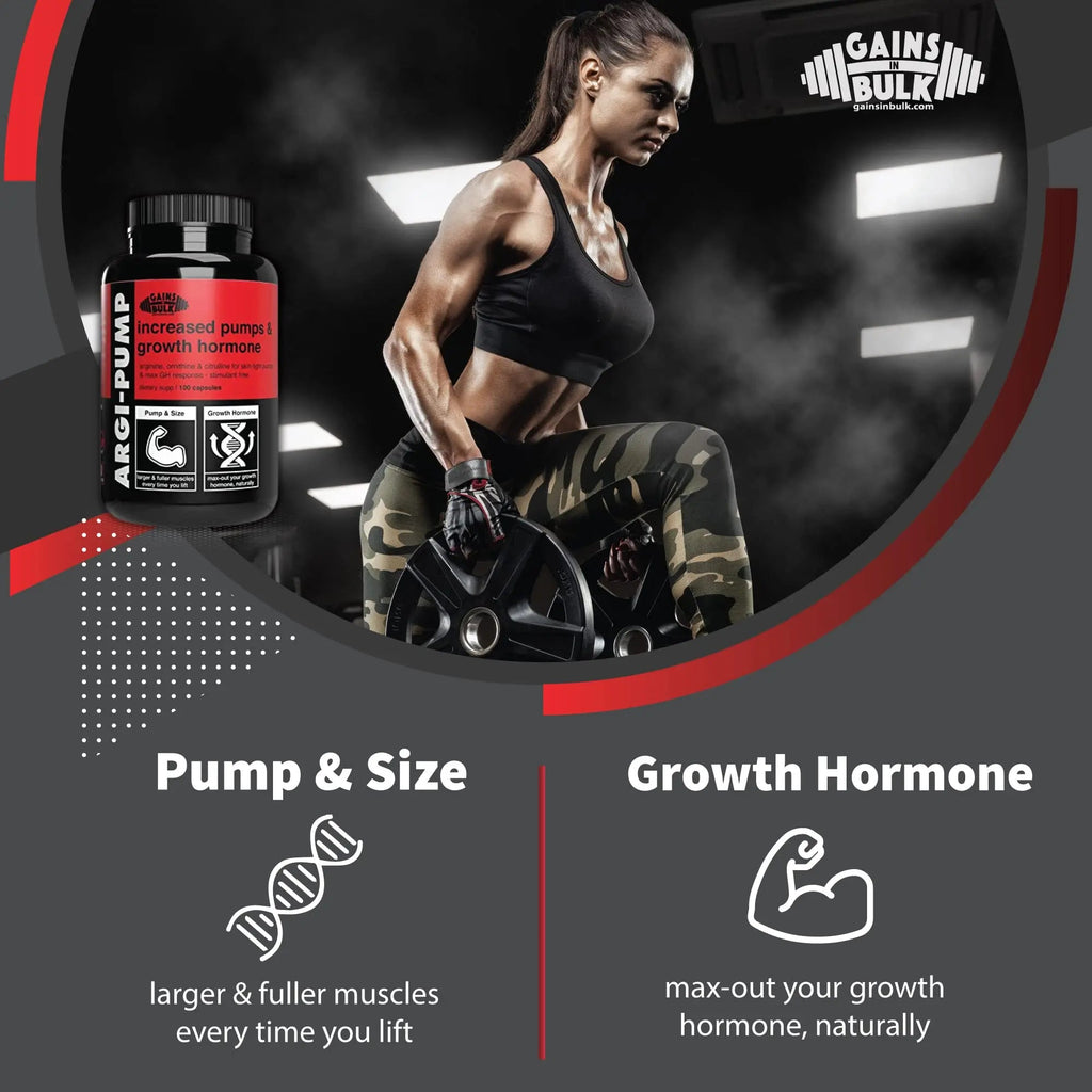 Gains in Bulk, Argi Pump, L-Arginine Nitric Oxide Booster with L-Citrulline and L-Ornithine GAINS IN BULK GAINSINBULK.COM Au supplements