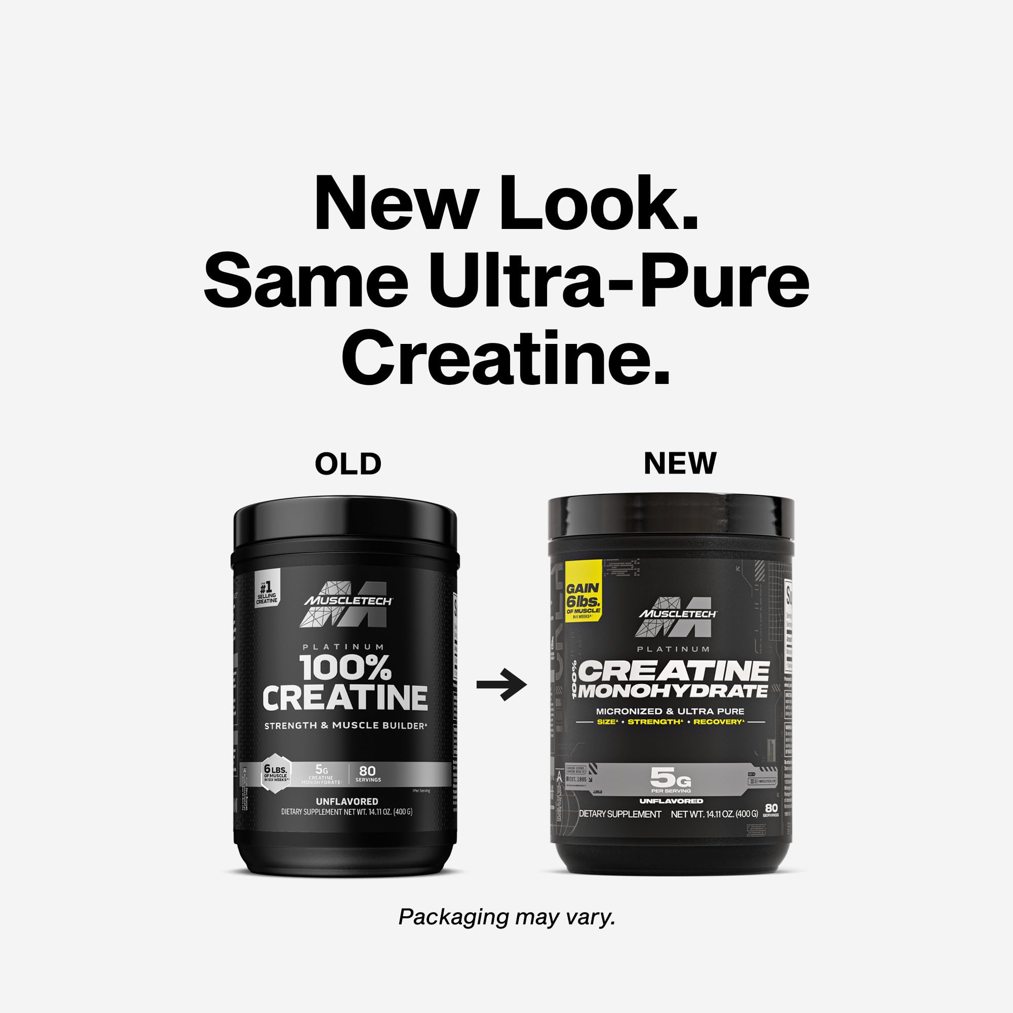 MuscleTech Creatine Monohydrate Powder, Platinum Pure - Unflavored Micronized Creatine for Men & Women - Workout Supplements for Performance, Muscle Recovery & Builder