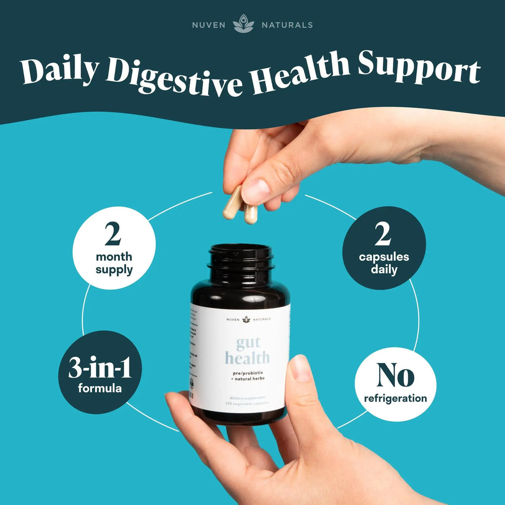Nuven Naturals All-in-One Gut Health w/Probiotics, Prebiotics, Digestion-Supporting Herbs Nuven Naturals Au supplements