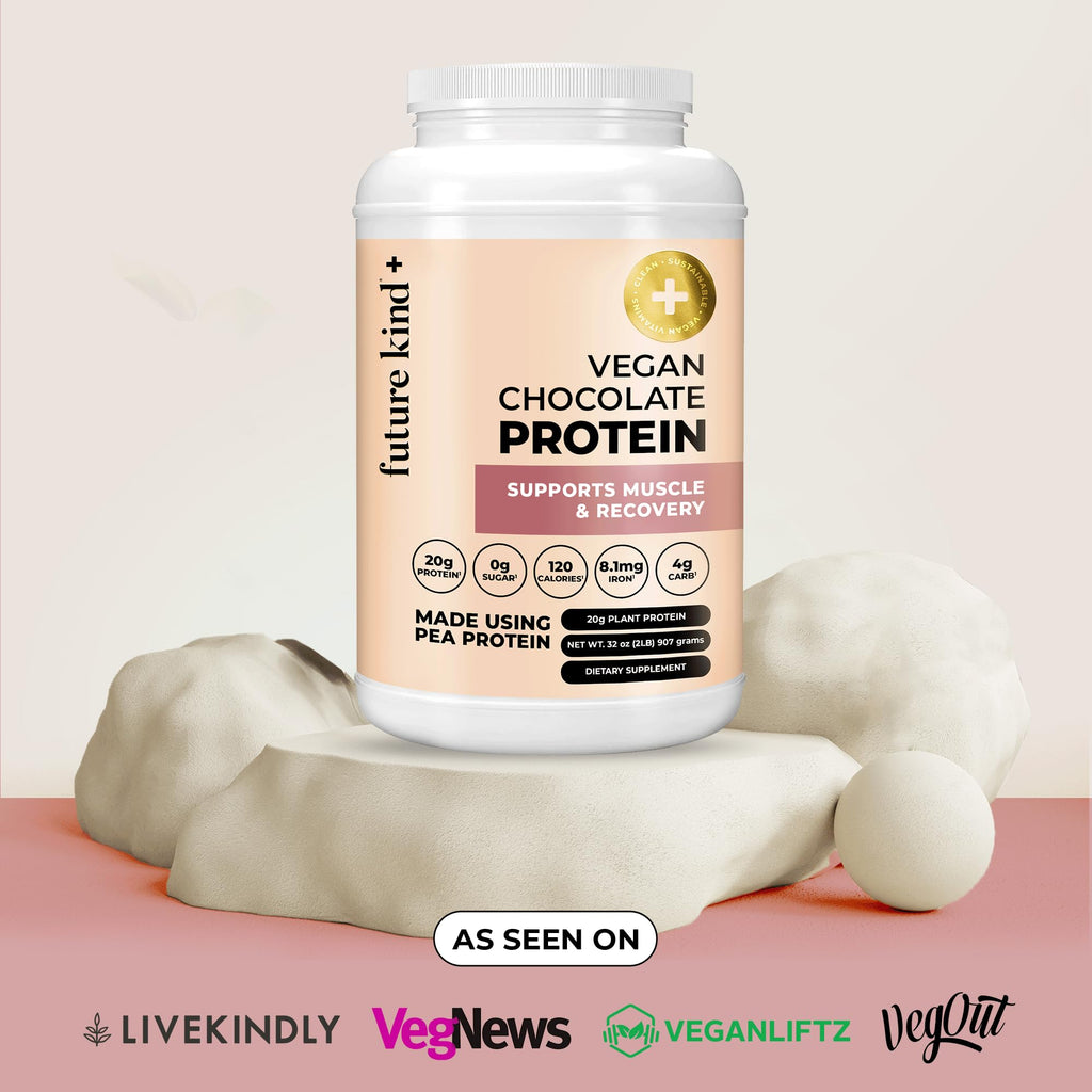 Future Kind Vegan Protein Powder, Chocolate, Pea Plant Protein for Lean Muscle with Iron & Fiber, Whey-Free, Sugar-Free, Soy-Free, Non-Dairy (34 Servings) Future Kind Au supplements