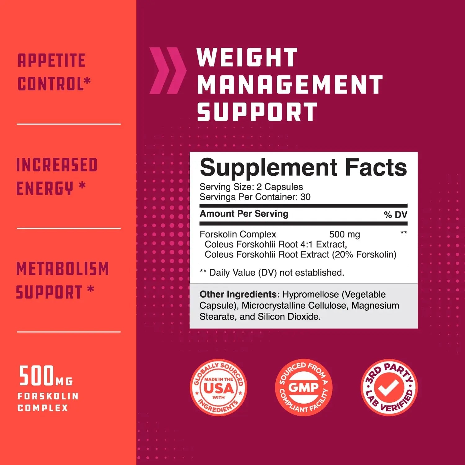 Pure Forskolin Extract - Fat Burning & Metabolism Boosting Weight Loss Supplement Natures Craft Au supplements
