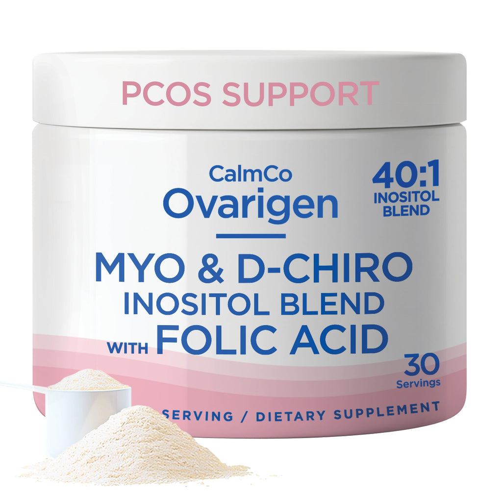 CalmCo Ovarigen Myo-Inositol & D-Chiro Inositol Supplement for Women – 40:1 Inositol Powder with Folic Acid, Fertility Supplements for PCOS, Hormone Balance and Ovarian Support (30 Servings) CalmCo Au supplements