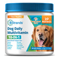 5Strands Dog Multivitamin Chews, 10-in-1, Vitamins & Postbiotics, All Ages & Breeds - Digestion, Brain, Organs, Heart, Mobility, Vision, Skin & Coat, Immunity - Dog Supplement (Peanut Butter, 90ct) 5Strands Au supplements