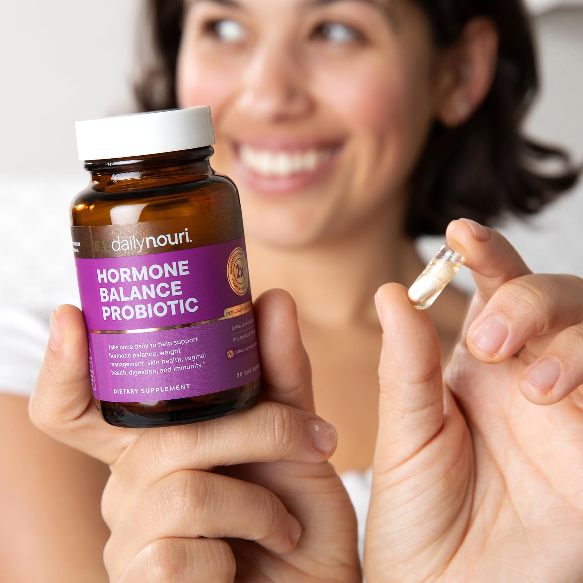 Daily Nouri Hormone Balance Probiotics for Women | Hormone Balance for Women | PMS, Hormonal Acne, & Bloating Support