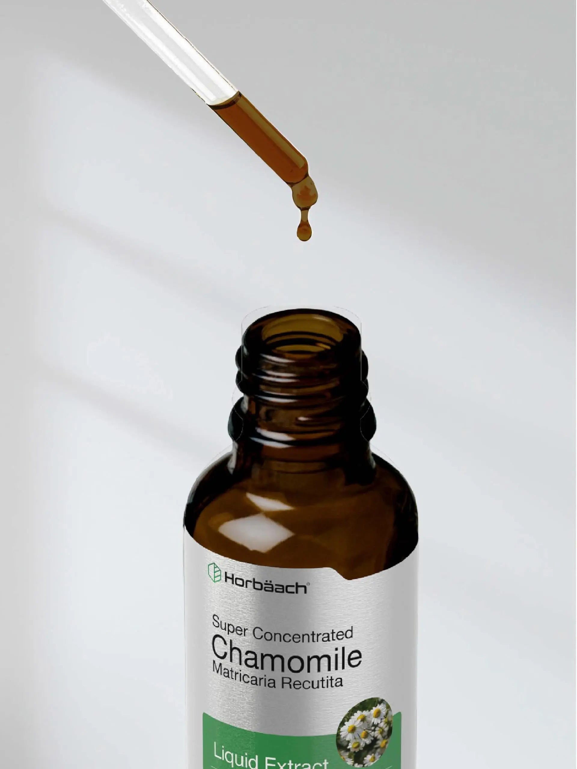Chamomile Extract Liquid | 2 fl oz | Alcohol Free Supplement | Vegetarian, Non-GMO Horbäach Au supplements