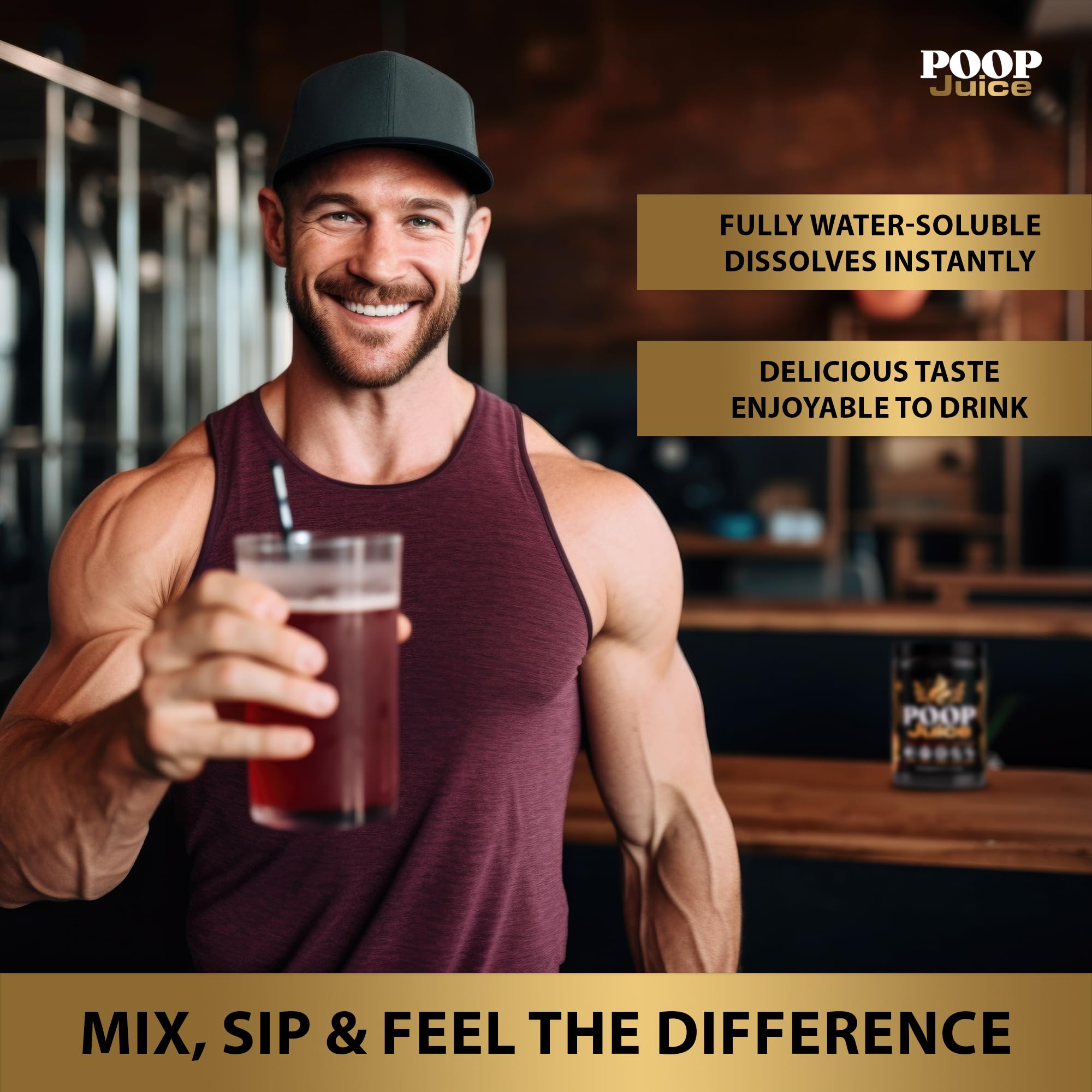 Poop Juice 5-in-1 Daily Fiber Supplement Powder - Bloat & Poop Relief - Prebiotic, Probiotic, Postbiotic, Digestive Enzymes, L-Glutamine - GLP-1 Support - Sugar-Free Georgia Peach Mango (30 Servings) Poop Juice Au supplements