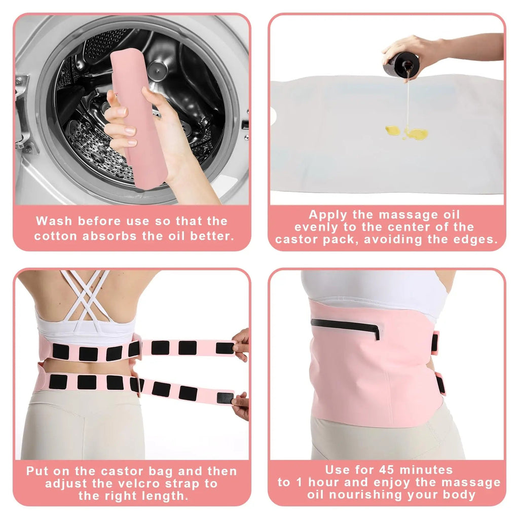 YEEYAA 2 Pcs Castor Oil Pack, Castor Oil Pack Wrap Plus Size for Waist and Neck YEEYAA Au supplements