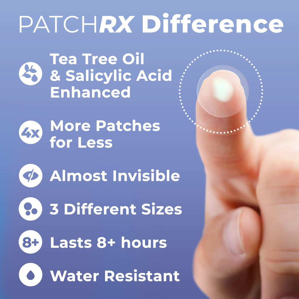 PatchRx Salicylic Pimple Patches (120 Pack), Salicylic Acid Acne Patches with Tea Tree Oil