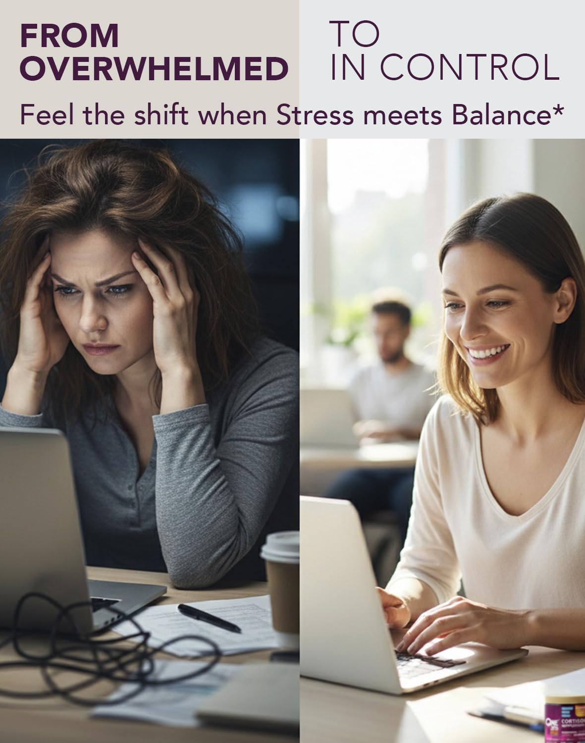 Cortisol Manager – Adrenal Support Supplement for Women & Men – Natural Stress Relief, Calm & Sleep Support – Cortisol Reducer with Ashwagandha, Magnesium, L-Theanine & Rhodiola – 90 Vegan Capsules ONE 365 Au supplements