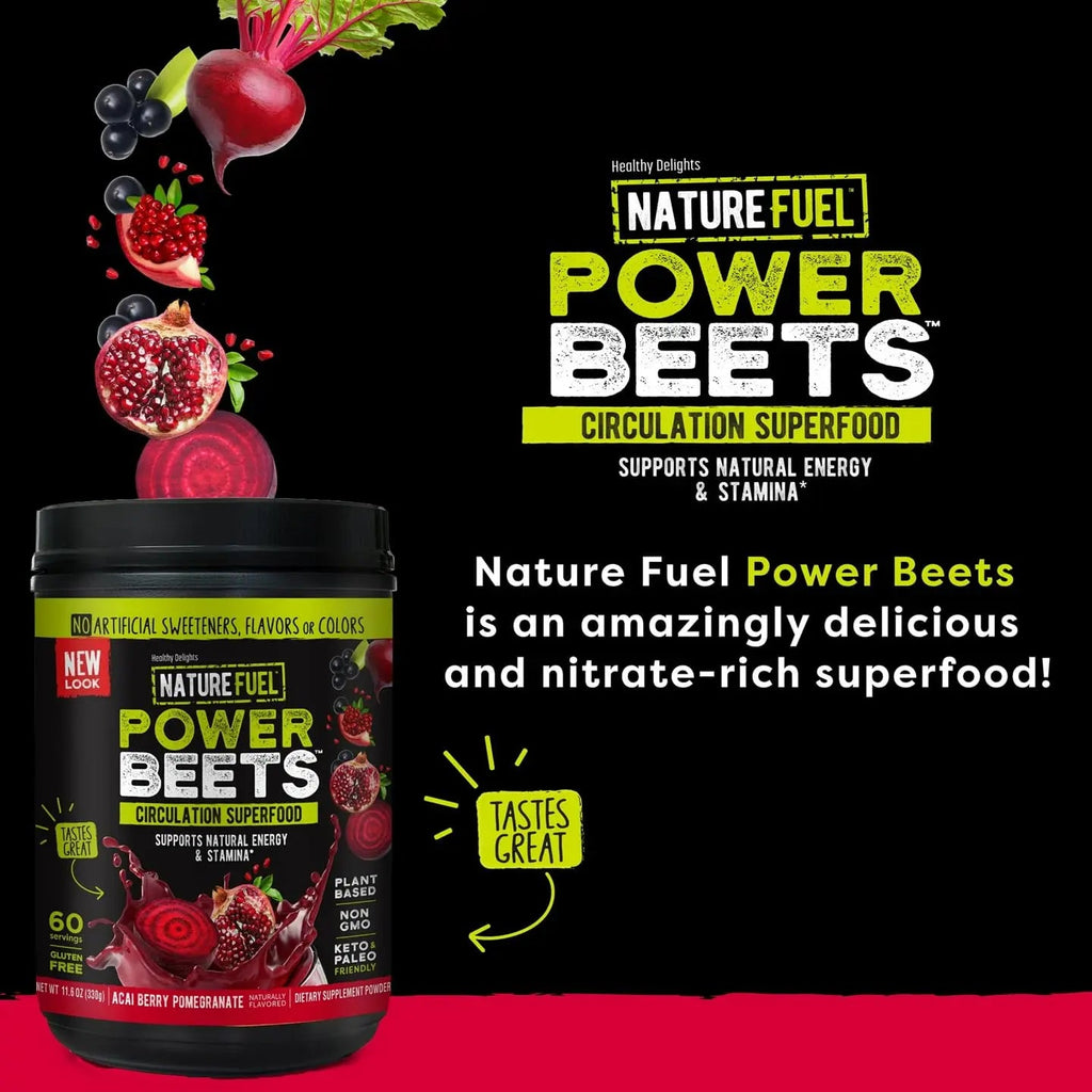 Nature Fuel Power Beets Powder, Delicious Acai Berry Pomegranate, Concentrated Superfood Healthy Delights Au supplements