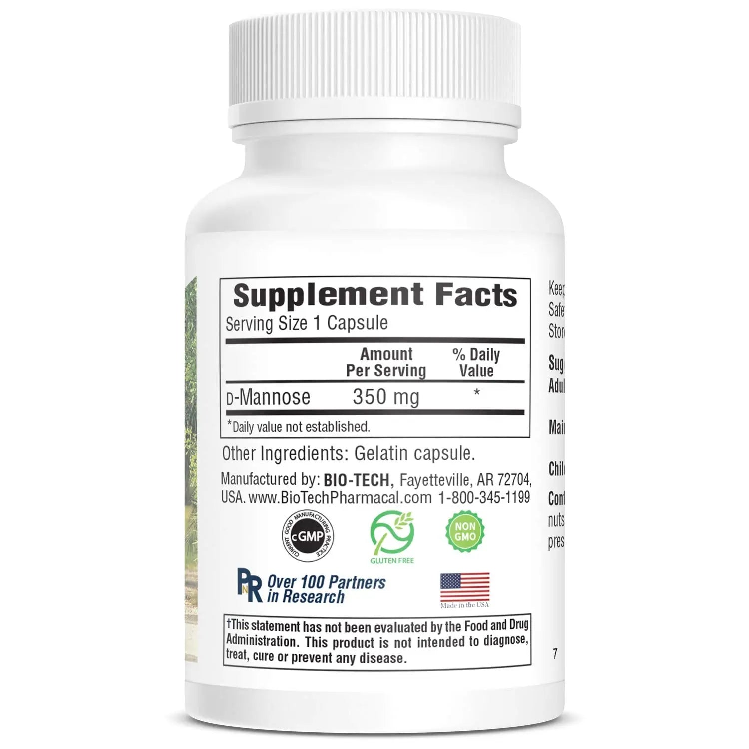Bio-Tech Pharmacal D-Mannose, Supports Bladder and Urinary Tract Health (100 Count) Bio-Tech Pharmacal Au supplements