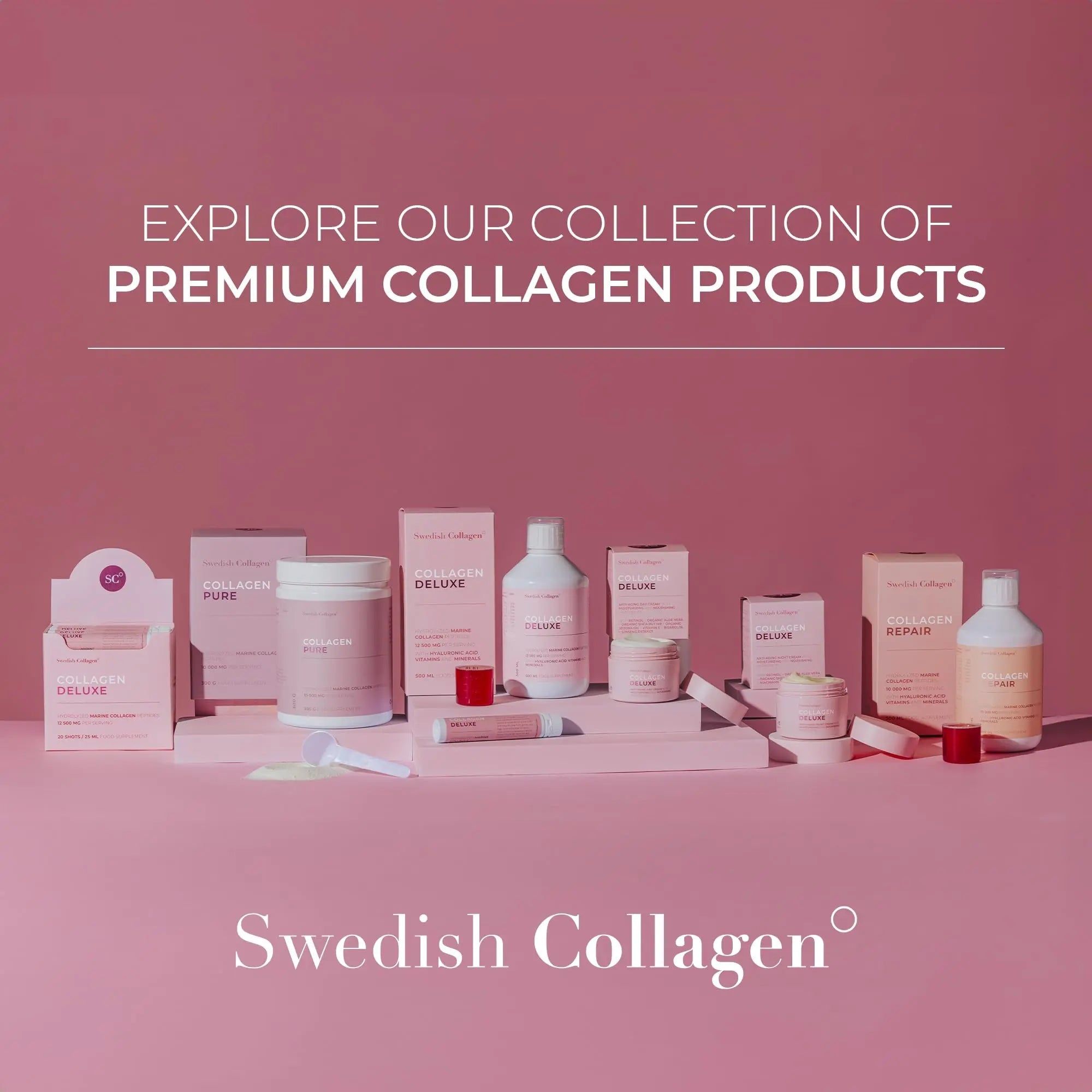 Swedish Collagen - 12500mg Collagen Deluxe 500ml I Hydrolyzed Marine Collagen Peptides (Type I & III) Swedish Collagen Au supplements