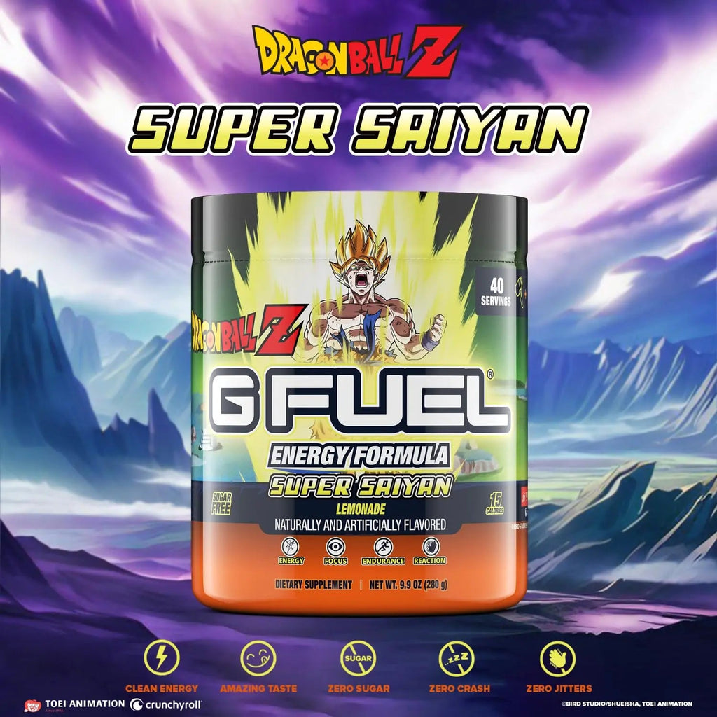G fuel Dragon Ball Z Energy Powder, Sugar Free, Clean Caffeine Focus Supplement G fuel Au supplements