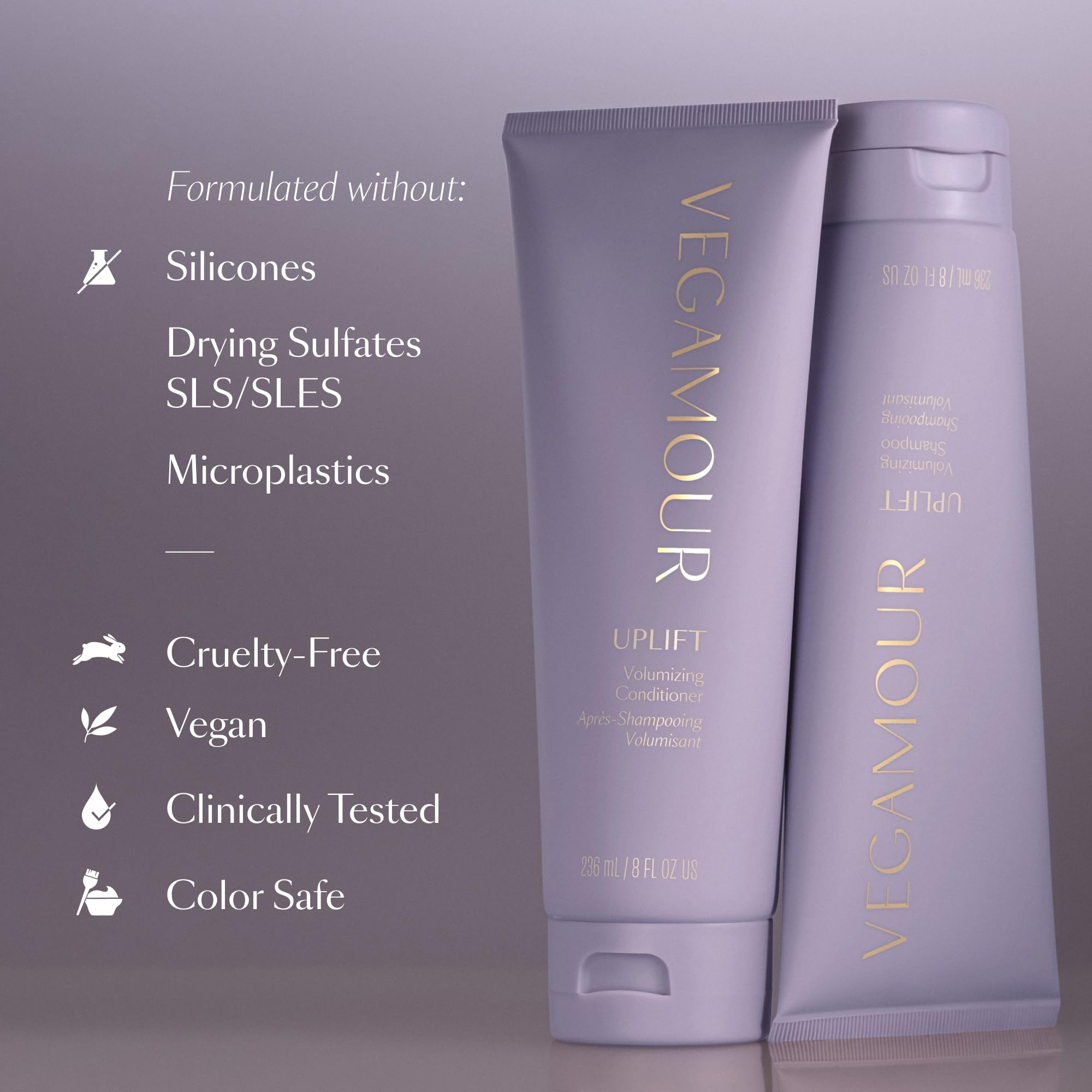 VEGAMOUR UPLIFT Volumizing Shampoo For fine, flat & thinning hair, Provides Volume & Resists Humidity, Non Sticky Formula, Bouncy Soft Hair VEGAMOUR Au supplements