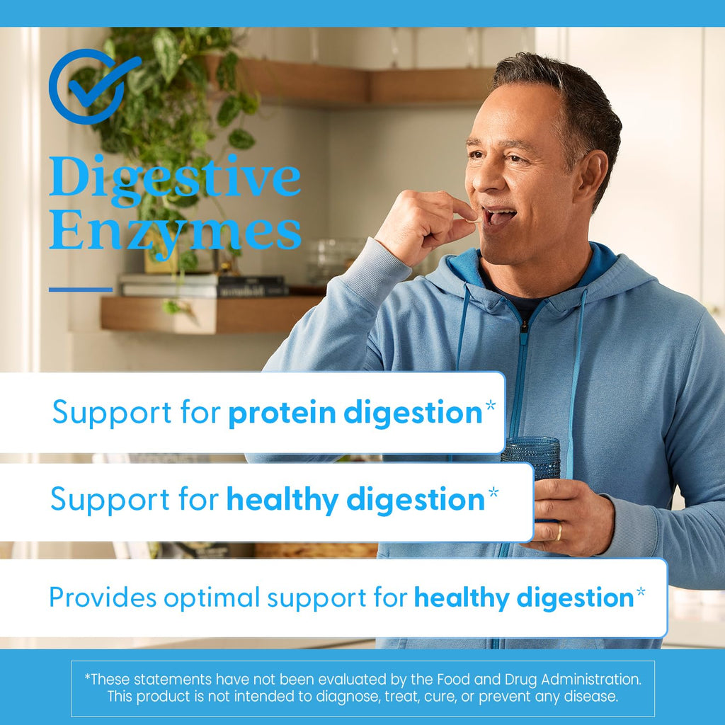 Doctor's Best Digestive Enzymes Supplement for Women & Men - Supports Gut Health, Digestion, & Overall Wellness, Formulated with Amylase, Super Enzyme Blend