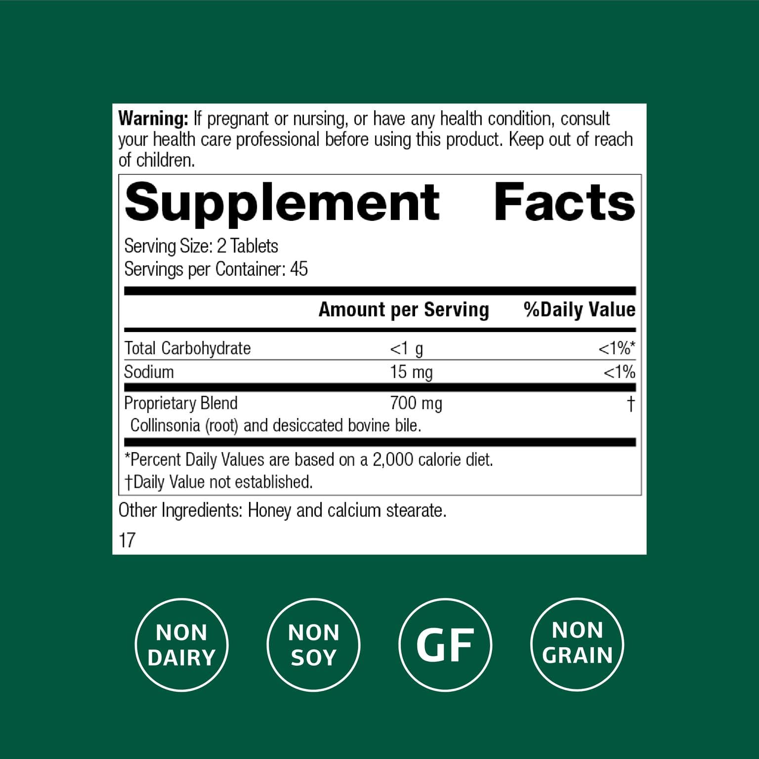 Standard Process Inc. Cholacol - Gallbladder Support Supplement - Fat Digestion Supplement for Digestive Health & Bile Support