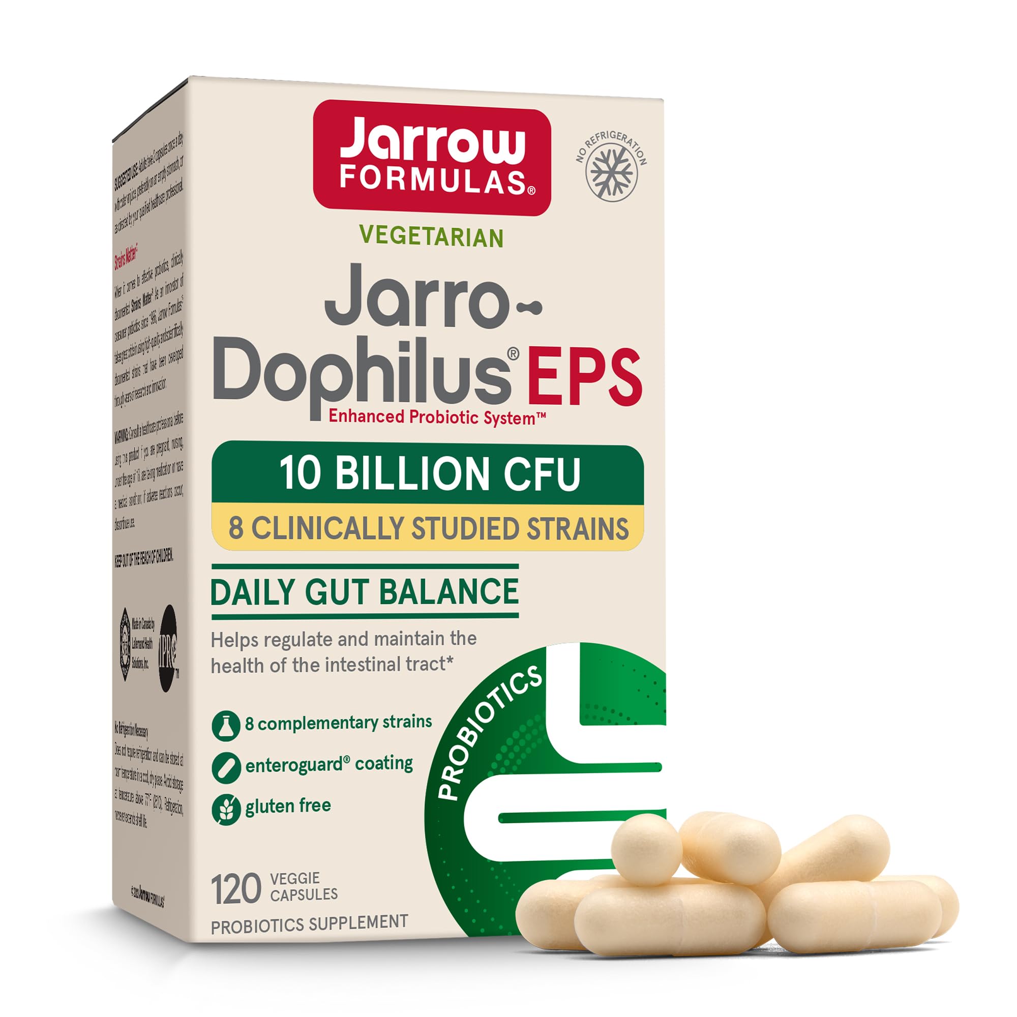 Jarrow Formulas Jarro Dophilus Probiotics 10 Billion CFU - Probiotic Supplement Capsules for Digestive Health & Gut Health for Women and Men