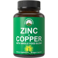 Zinc with Copper + Whole Food Blend of 25 Vegetables and Fruits for Max Absorption. Immune Support Supplement Capsules. Two Essential Minerals for Immunity. Zinc Vitamin Pills for Men and Women. Peak Performance Au supplements