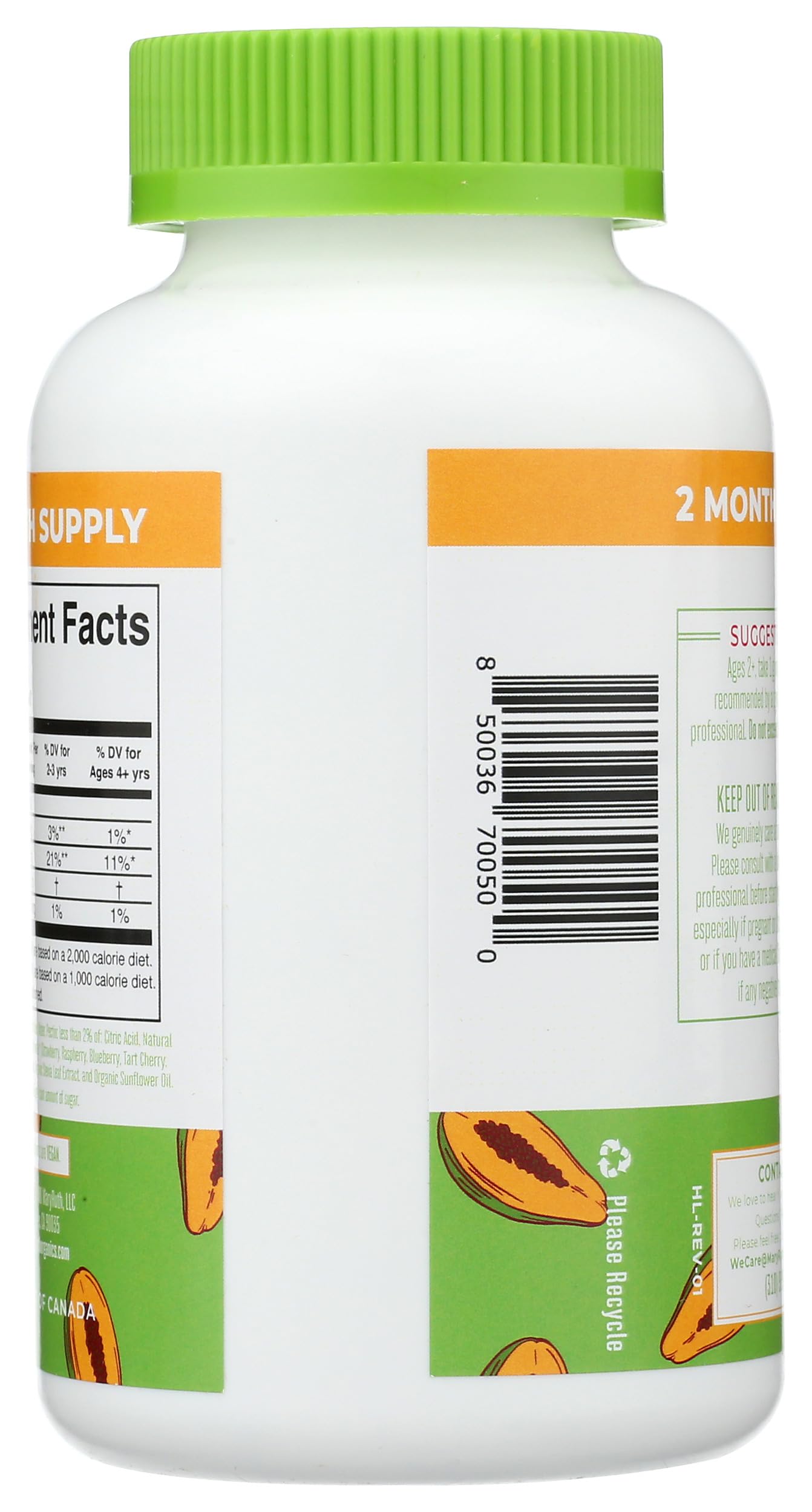 MARYRUTH'S Fiber Gummies for Kids | 2 Month Supply | Sugar Free | Soluble Fiber Supplement | Gut Health & Digestion Support