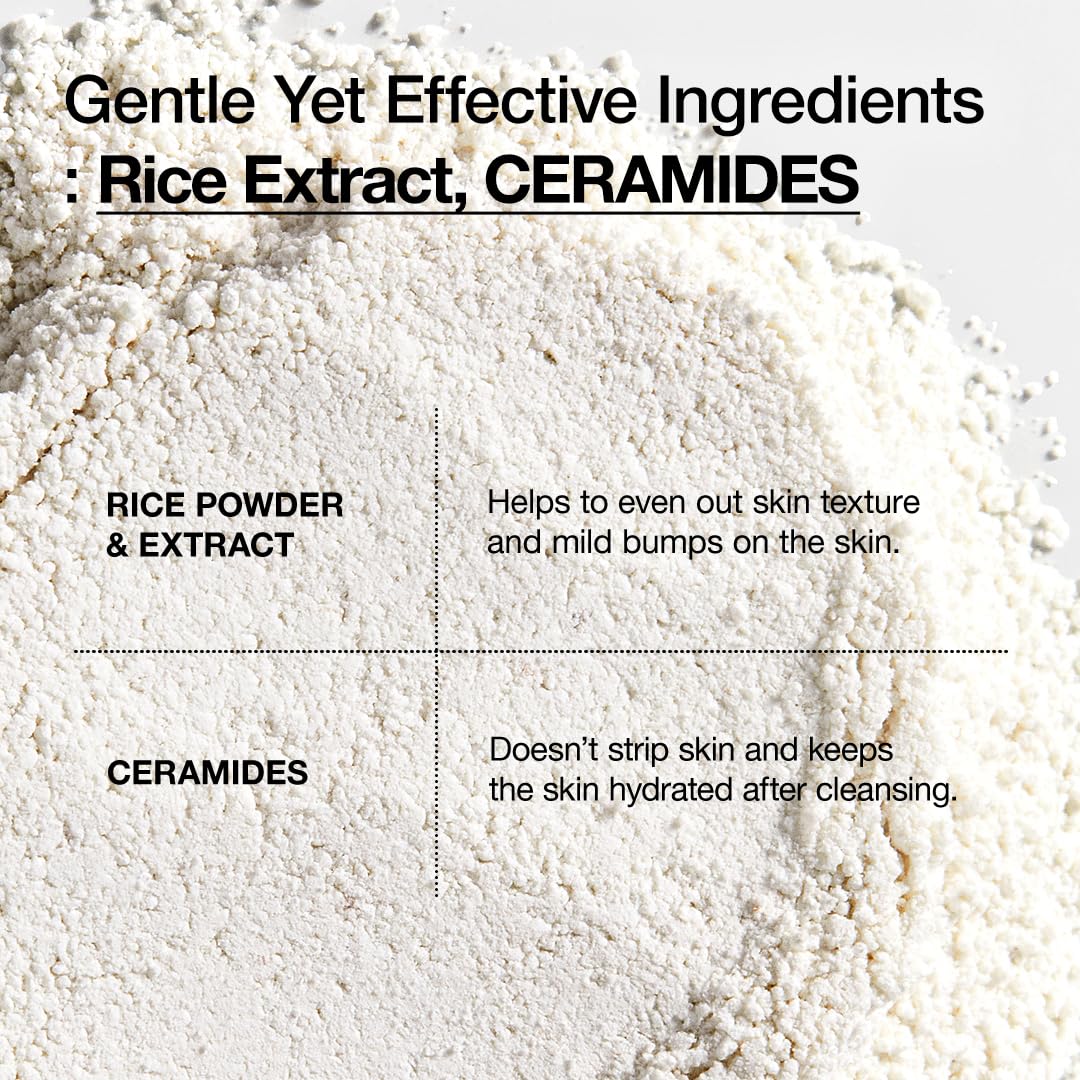 ANUA Rice Enzyme Brightening Cleansing Powder, Exfoliating Powder-to-Foam Cleanser, Smooth Texture & Clarity