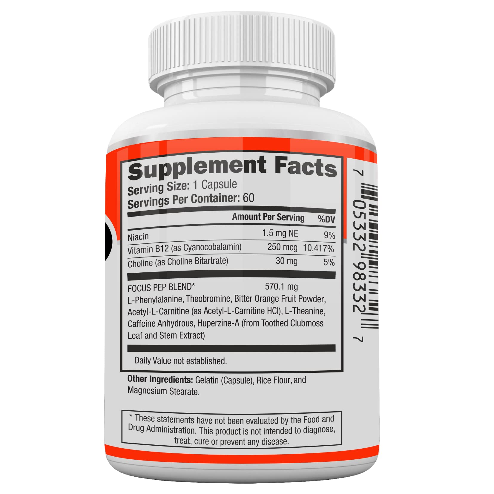Focus Pep- Over The Counter Stimulants to Speed Up Naturally | Study Alternative and Best Energy Supplements for Nootropic Brain Boosting, 60 Pills Focus Pep Au supplements