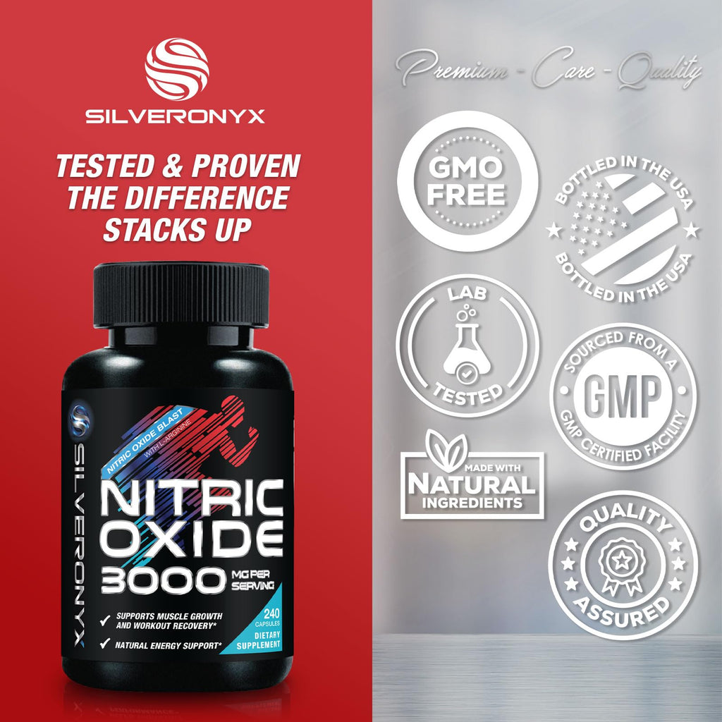 Extra Strength Nitric Oxide Booster - 3X Strength L-Arginine AKG & Citrulline Malate - Men & Women Premium Pre Workout Nitric Booster - Natural Energy & Muscle Support