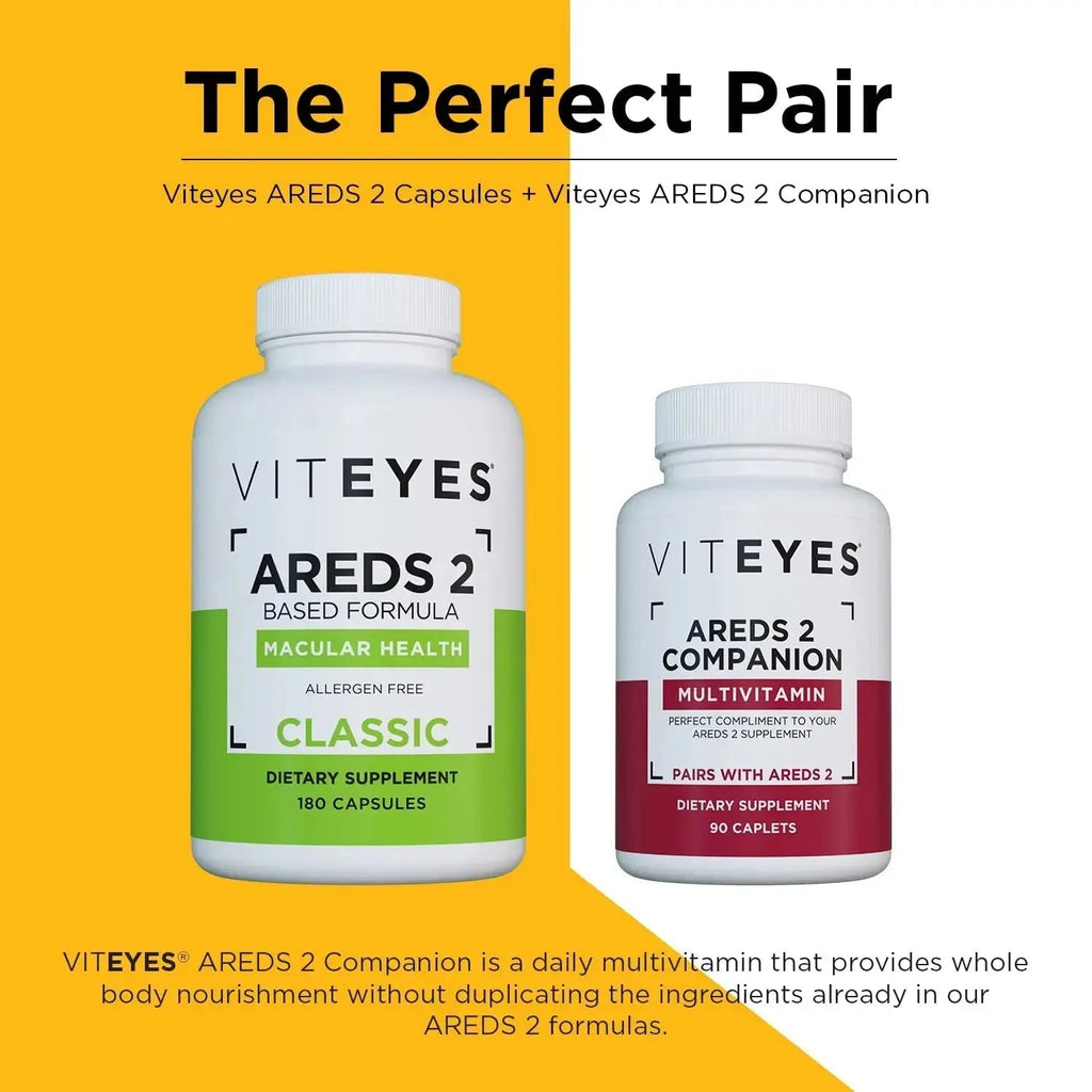 Viteyes AREDS 2 Capsules and Viteyes Multivitamin AREDS 2 Companion, Single Daily Dose Eye Vitamins, 3 Month Supply Viteyes Au supplements