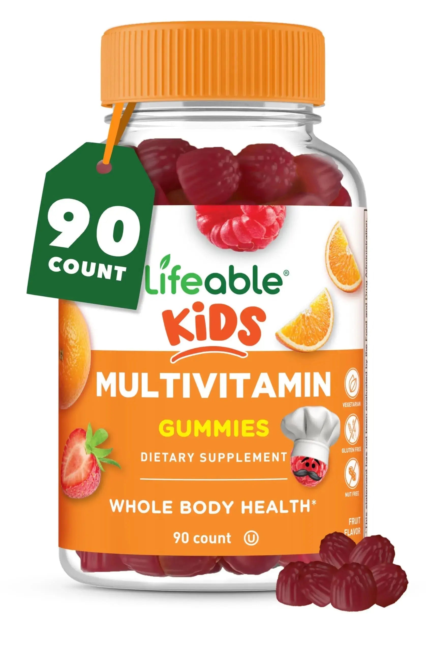 Lifeable Kids Multivitamin Gummies | Great Tasting Multivitamin for Kids | with Vitamins A, C, D, E, B6, B12, Zinc, Biotin Lifeable Au supplements