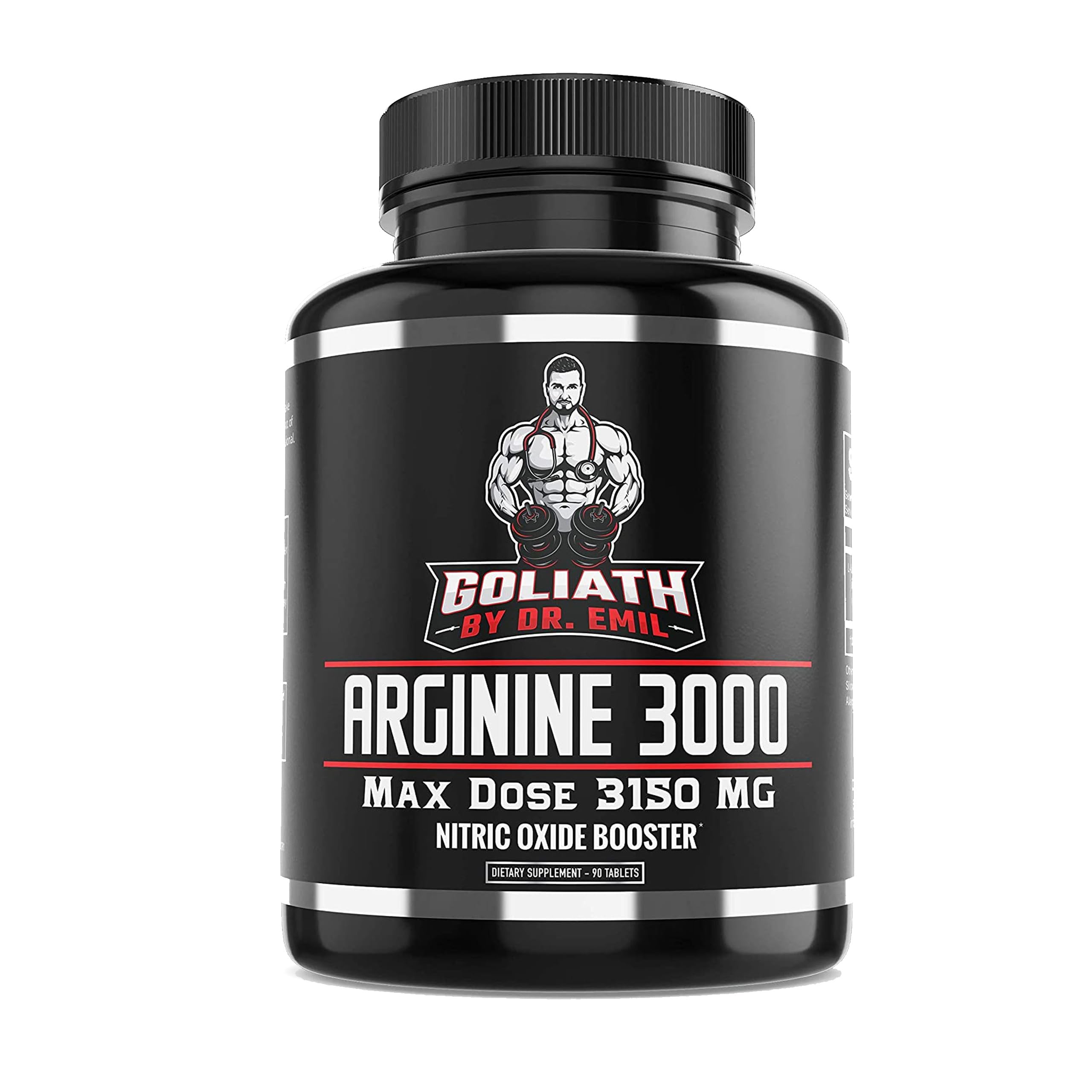 Dr. Emil - L Arginine (3150mg) Highest Capsule Dose - Nitric Oxide Supplement for Vascularity, Endurance and Heart Health