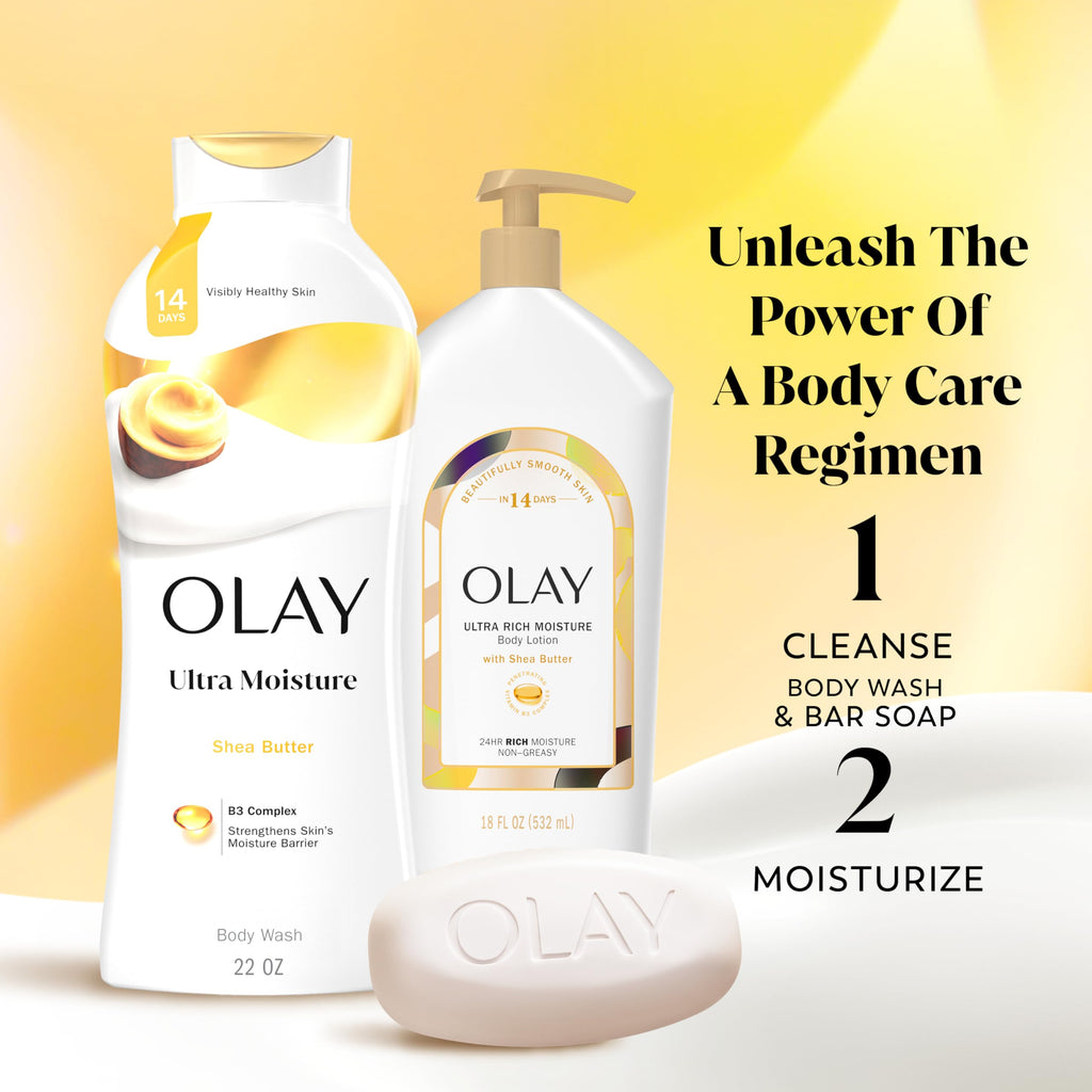 Olay Beauty Bar, Ultra Moisture,10x More Moisturizers, Nourishing Conditioners, Smooth & Gentle on Skin, Vitamin B3 Complex