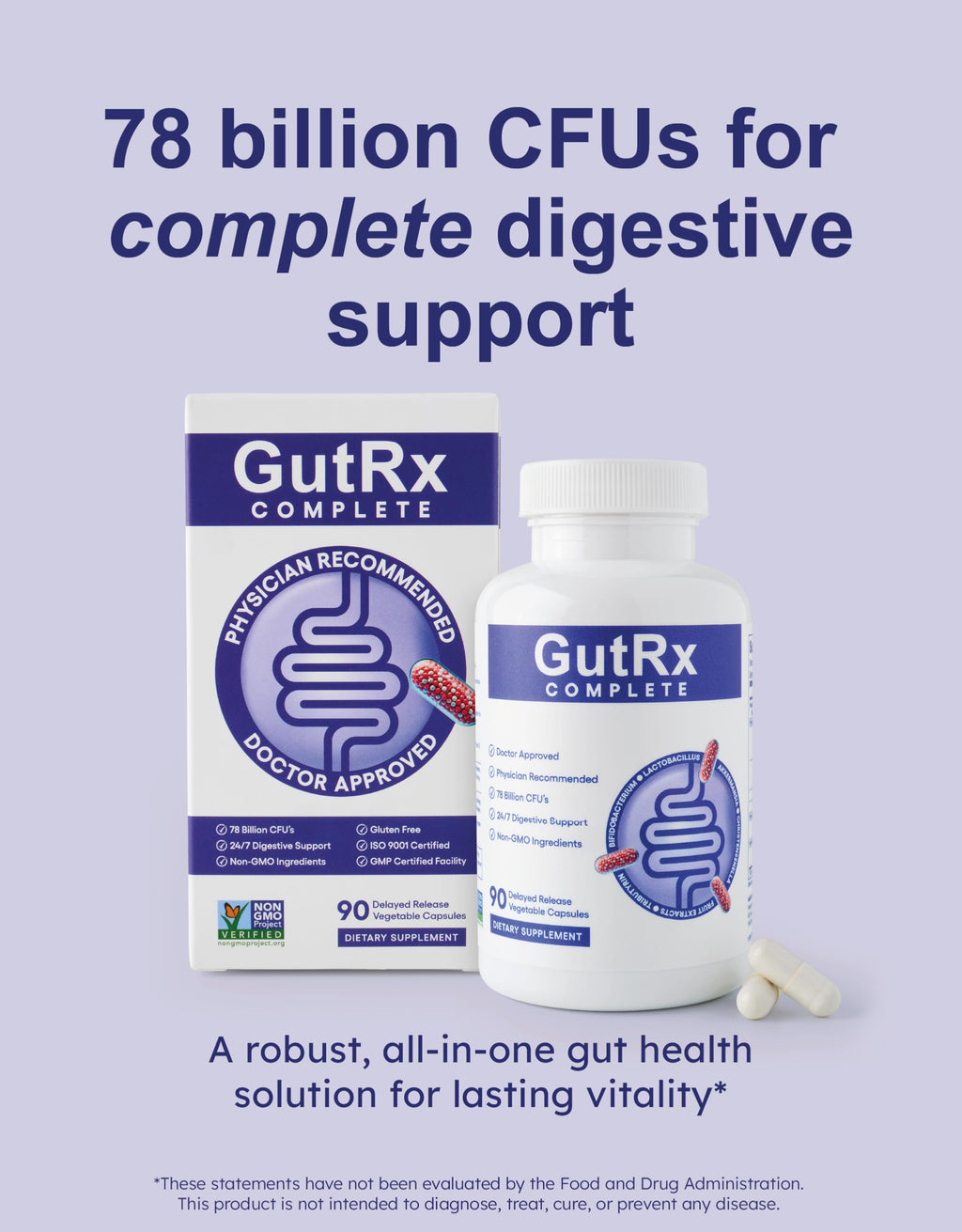 GutRx Complete Probiotic, Prebiotic, Postbiotic, Alternative with Akkermansia & Christensenella for Gas, Bloating, Gut Barrier & Microbiome Support